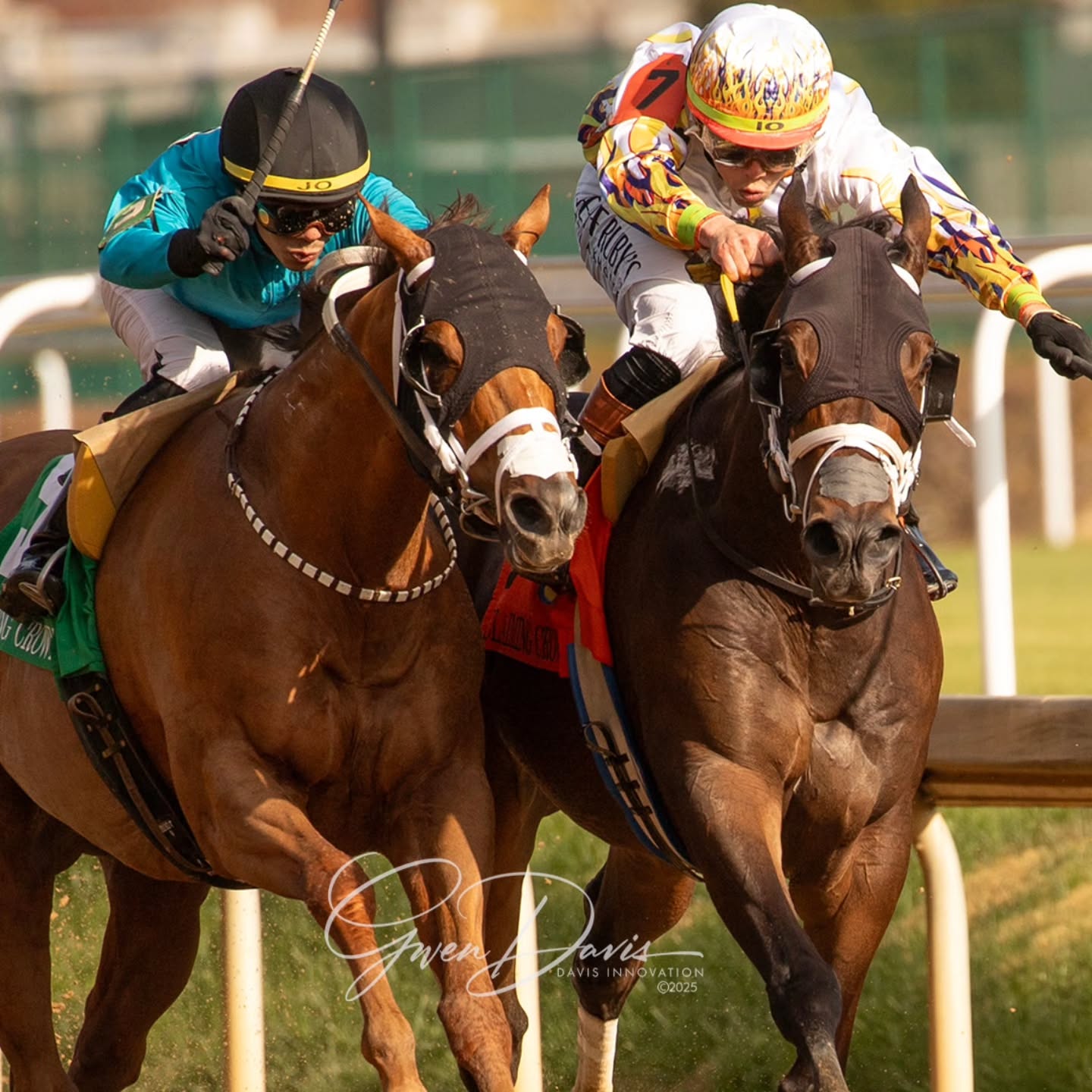 A glimpse into a backyard in Puerto Rico years ago. Just a little faster.
*
Claiming Crown Ready's Rocket Express ends in an intense stretch duel between the brothers Ortiz. @irad_ortiz wins it on Concrete Glory after battling @joseortizjockey and Wound Up.