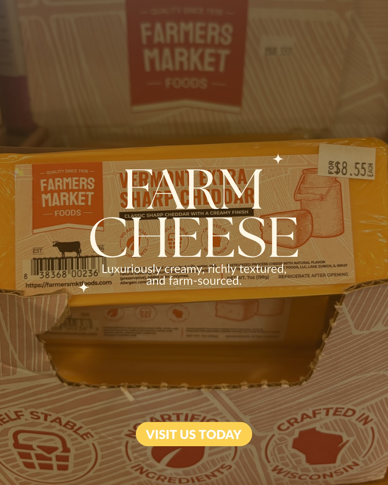 🧀 Fresh from the Farm – Shelf Life Cheese!
Discover our delicious Shelf Life Cheese — crafted for quality and convenience! Perfectly aged and packed with flavour.
✅ Long shelf life for easy storage
🧊 Open and refrigerate to keep it fresh
🌾 Made with love by Farmers Market Foods
#steakation #bvi #island #farm #fresh #farmers #shelflife #crafted #quality #convenience #cheese #assorted #delivery #chef #cook #charter #yacht #local #support #dairy #artisan #goods