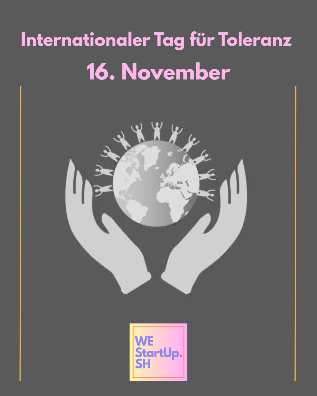 Internationaler Tag für Toleranz am 16.11 🌍🕊️
Jedes Jahr findet am 16. November der weltweite Aktions- und Gedenktag für Toleranz statt.
Dieser wurde 1995 von den Vereinten Nationen ausgerufen. Das Ziel dabei ist es, die Gesellschaft für Toleranz zu sensibilisieren und somit auch zu einem stärkeren Engagement aufzurufen.
Dieser Tag ist besonders wichtig, da Toleranz für ein friedlichen Zusammenleben sorgt. Es ist wichtig sich einander zuzuhören, Unterschiede zu respektieren und eine Vielfalt zu feiern. Es geht also darum ein Zusammenleben der verschiedenen Lebensweisen, Kulturen und Religionen dieser Welt zu ermöglichen und Raum für Diversität und Vielfalt zu schaffen.
Toleranz ist auch in dem Thema Gründung sehr relevant. Frauen stehen auch heutzutage noch vor deutlich mehr Herausforderungen als Männer, weshalb auch hier mehr Raum für Gleichberechtigung geschaffen werden muss. Toleranz kann dabei helfen die Hürden zu überwinden und somit Raum für neue Perspektiven und Innovationen schaffen.
✨Lasst und gemeinsam daran arbeiten einander zuzuhören, Verständnis zu zeigen, Konflikte friedlich zu lösen und das Leben durch Vielfalt zu bereichern #westartupsh #toleranz #female #entrepreneurship @dock1_fl @startupsh_now