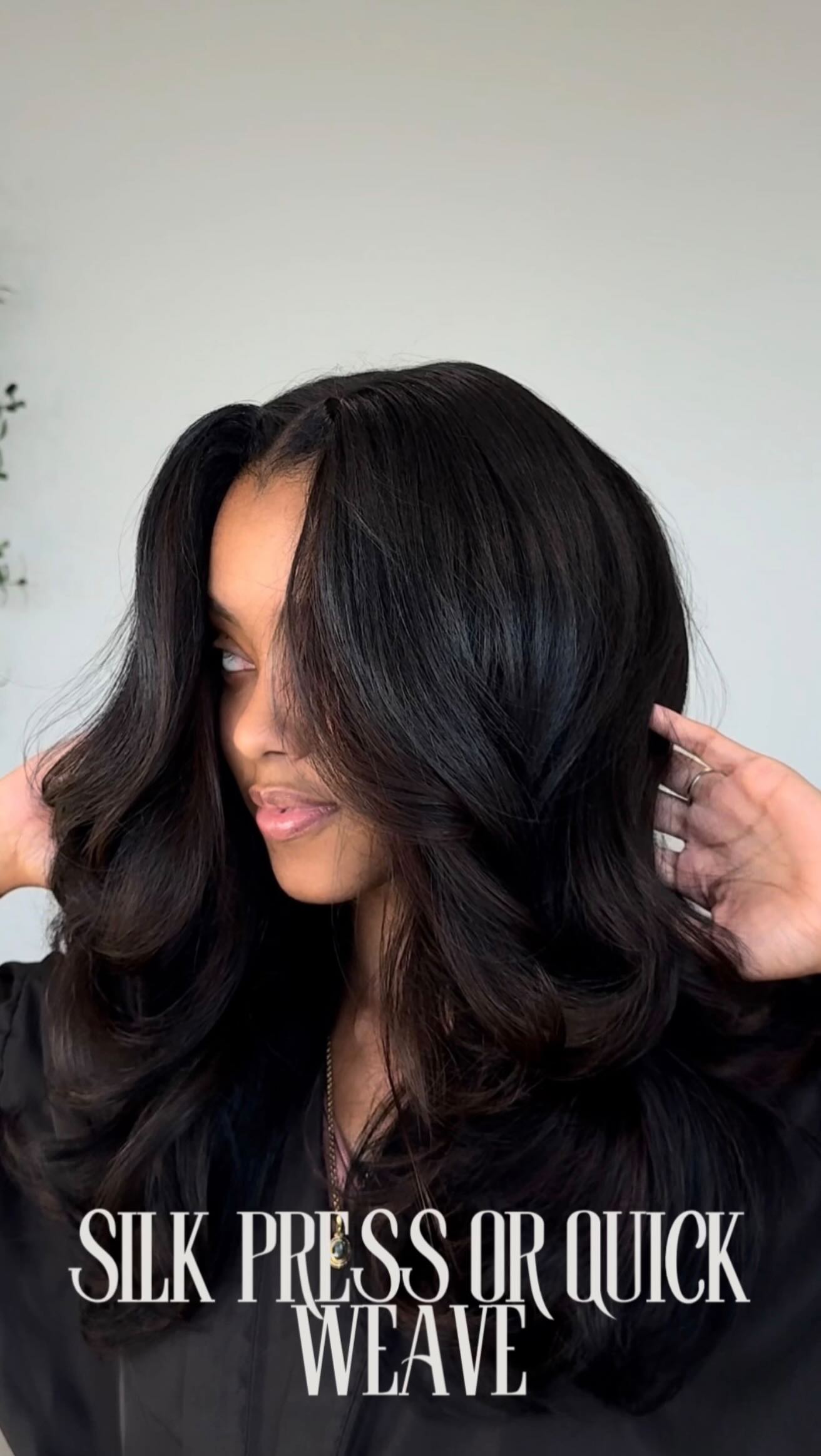 Volume that demands silence. Shine that commands attention. What’s your call—Silk Press or Quick Weave? Comment 👇