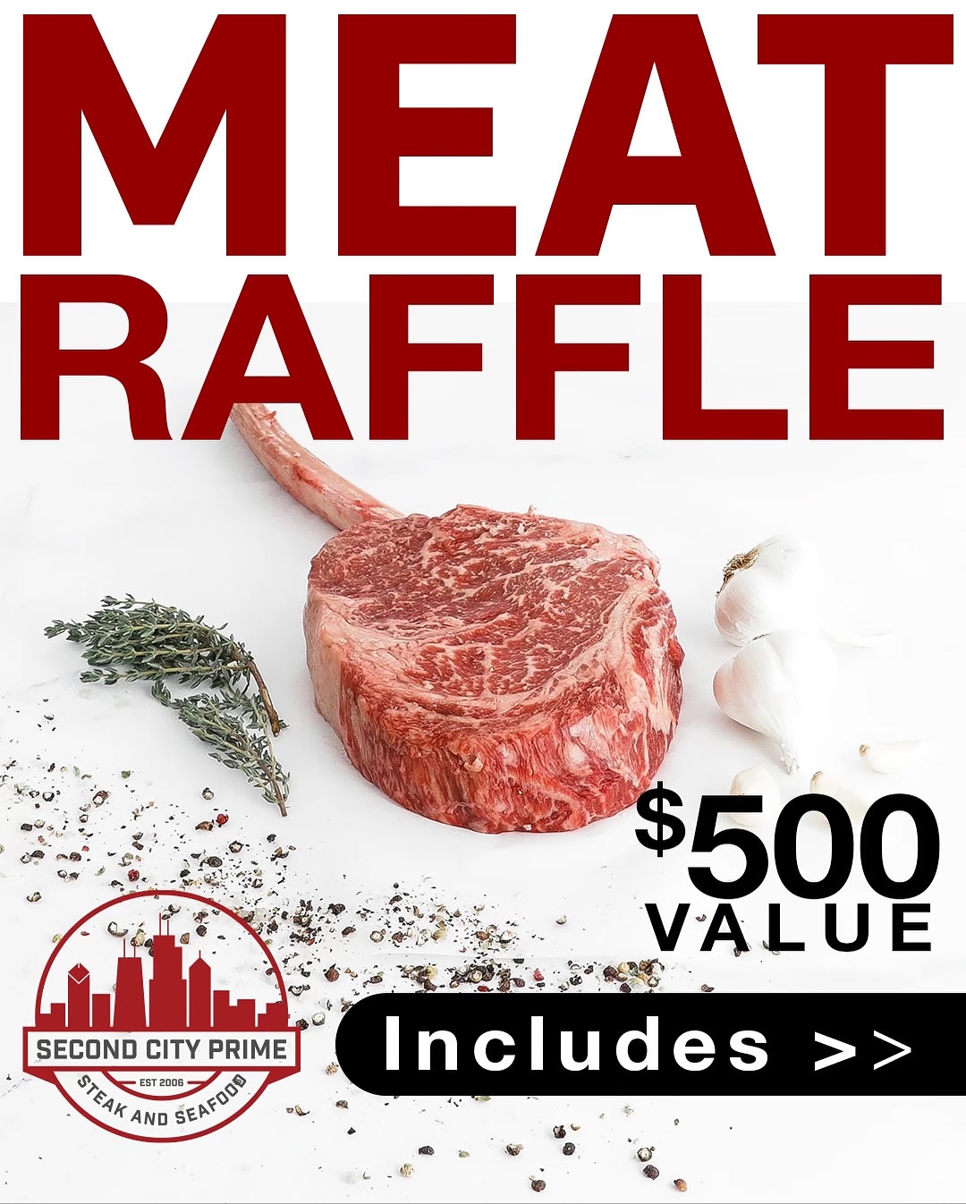 Second City Prime donated two $500 Meat Raffle packages for our AAC Christmas Party and two lucky winners will be taking them home.
Tickets are just $10. Text or call Ashoor at 847-630-5200. Winner does not need to be present, but must live in Chicagoland for delivery.
All proceeds benefit our AAC programs. Thank you again @secondcityprime!