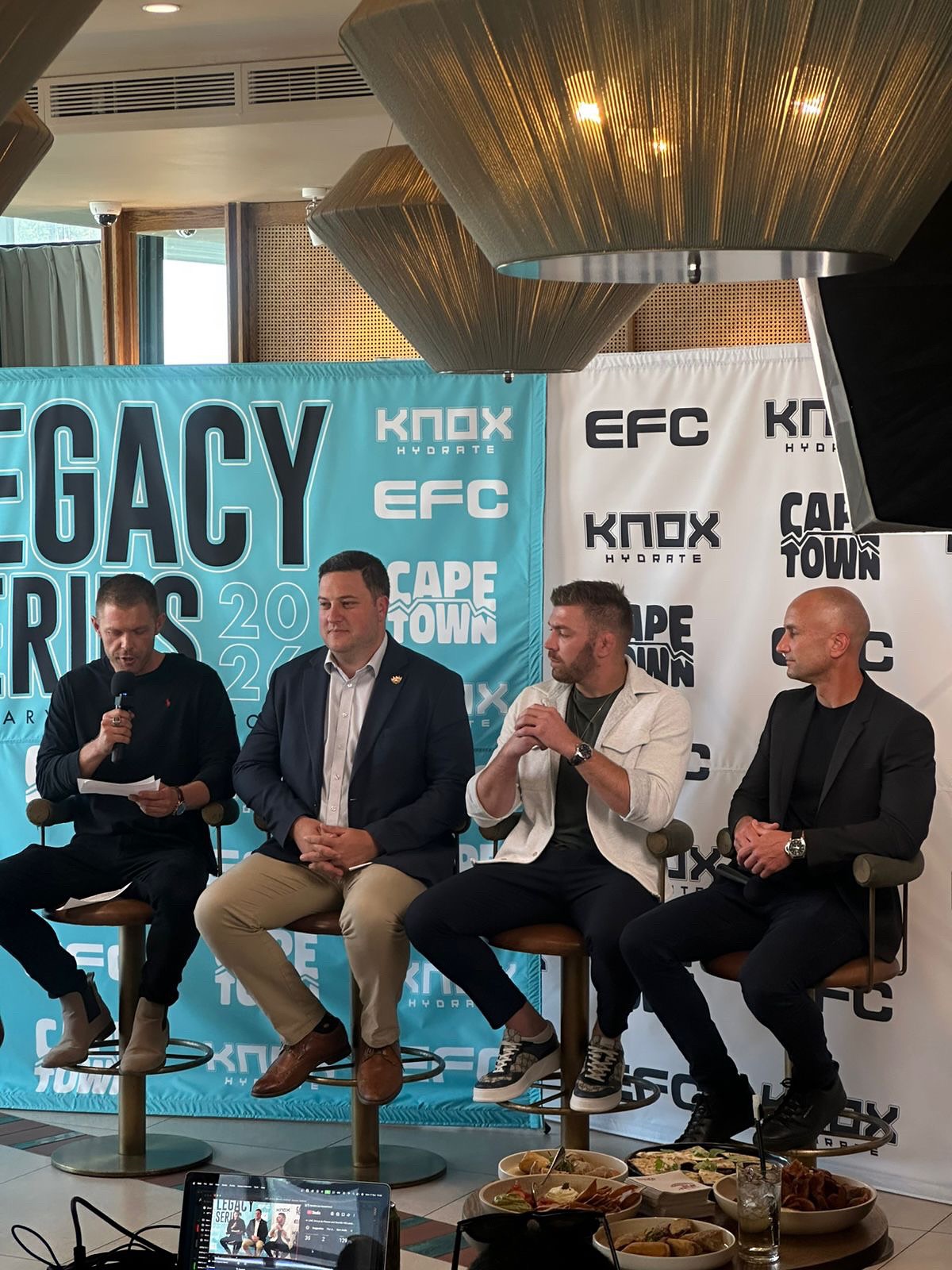 we had the privilege of welcoming @dricusduplessis to hugo social club this weekend, together with cape town’s mayor @geordin.hill.lewis, for the announcement of the knox legacy series. 🥊