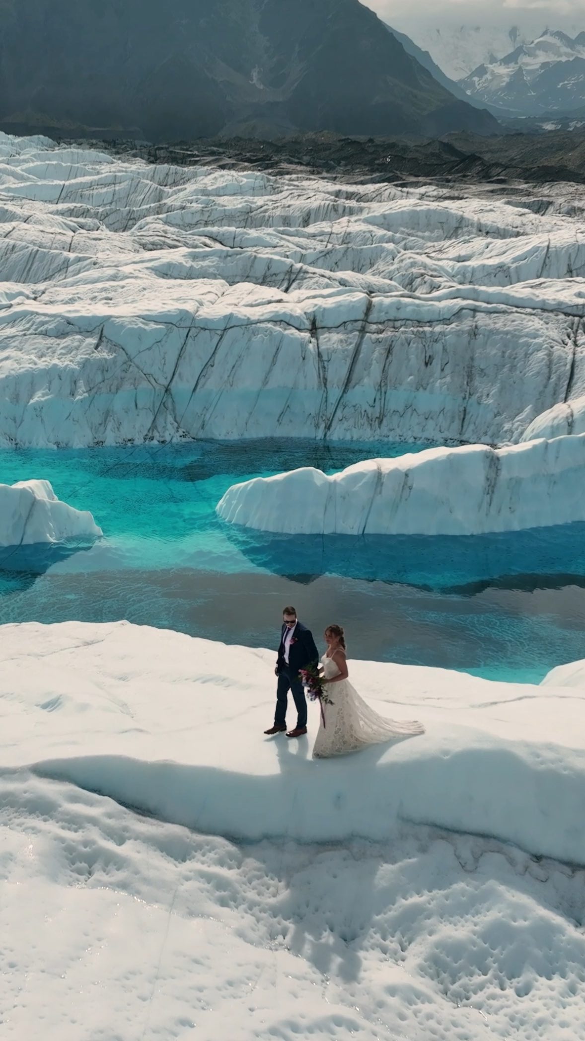 What an epic day this was for Brad and Jess! #Wedding #alaskawedding #alaskaweddingvideographer #weddingvideo #alaskaelopement