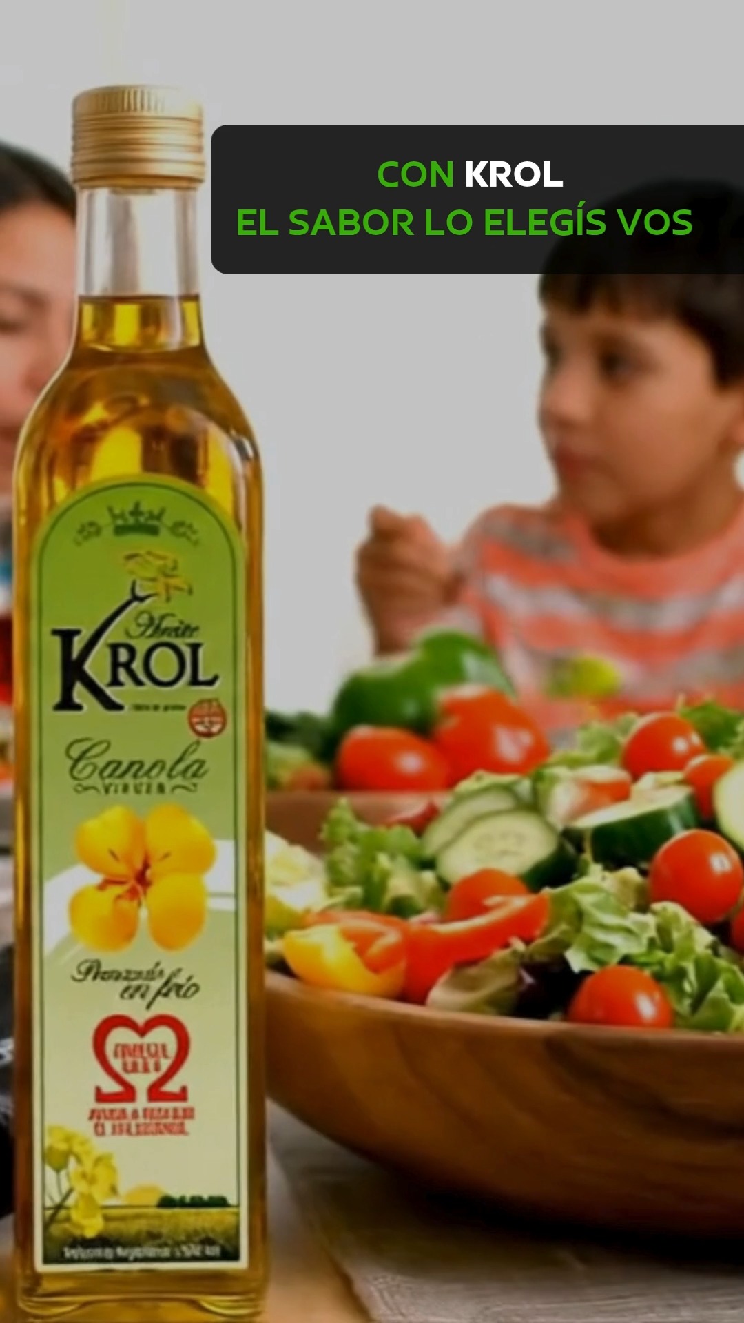 En casa, lo más importante es elegir bien 💚
Con Aceite de Canola KROL, cuidás a tu familia con un sabor natural, liviano y lleno de Omega 3, 6 y 9.
🌿 Con KROL, el sabor lo elegís vos.
#AceiteKROL #CocinaSaludable #HechoEnArgentina #Omega369 #SinTACC #naturalmentebueno
#cocinaenfamilia