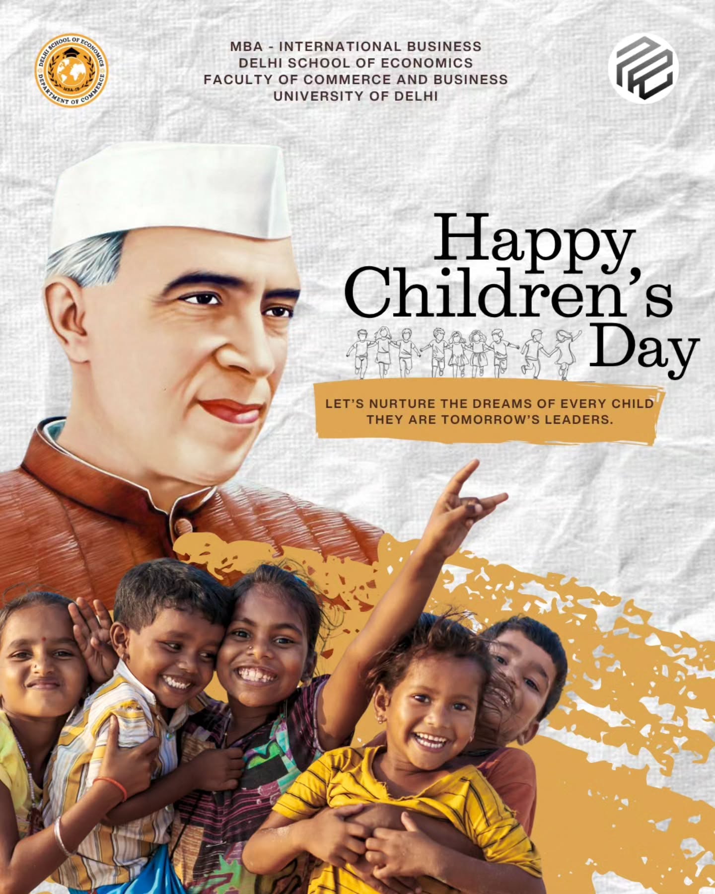 Celebrating Children’s Day with joy and hope. May the dreams and laughter of every child inspire innovation, compassion, and responsible leadership in global business.
Heartfelt wishes from MBA-IB, DOC, DSE, University of Delhi!
#ChildrensDay #MBAIB #DOC #DSE #UniversityOfDelhi