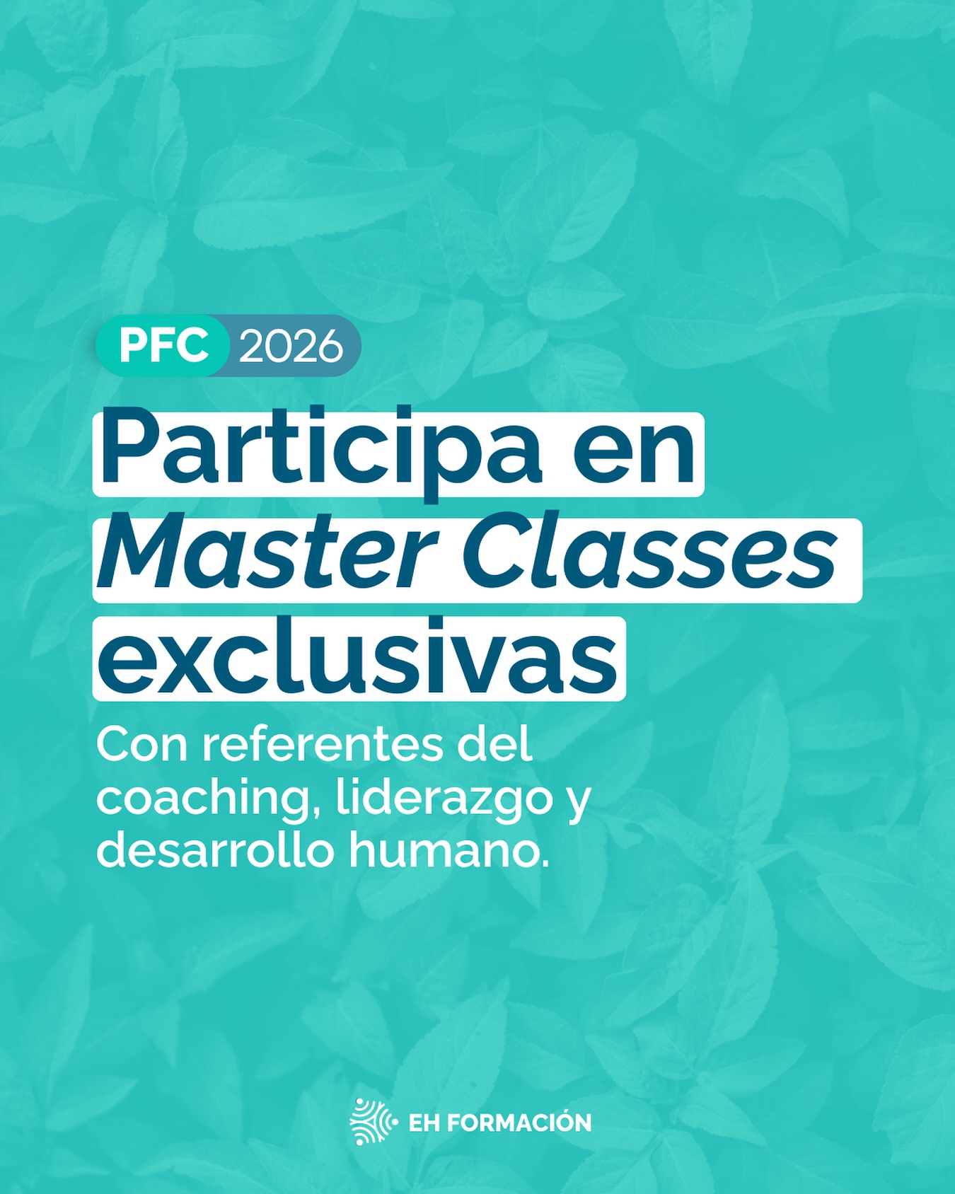 En el PFC llevamos tu formación al siguiente nivel.
💬 Como alumno/a, accedes a Master Classes exclusivas con referentes del coaching, el liderazgo y el desarrollo humano.
🧠 Son espacios de aprendizaje profundo, distintos a una clase o charla convencional: cada Master Class te conecta directamente con la experiencia, trayectoria y visión de expertos que amplían tu práctica y tu mirada profesional.
🌎 Este beneficio fue diseñado como parte del programa, para que vivas una formación completa, actual y conectada con lo que hoy está transformando el mundo del coaching.
📩 Escríbenos a ehformacion@ehumana.cl y asegura tu cupo para el PFC 2026! Comenzamos en abril.
#FormacionDeCoaches #Coaching #CoachingChile #CoachingOntologico