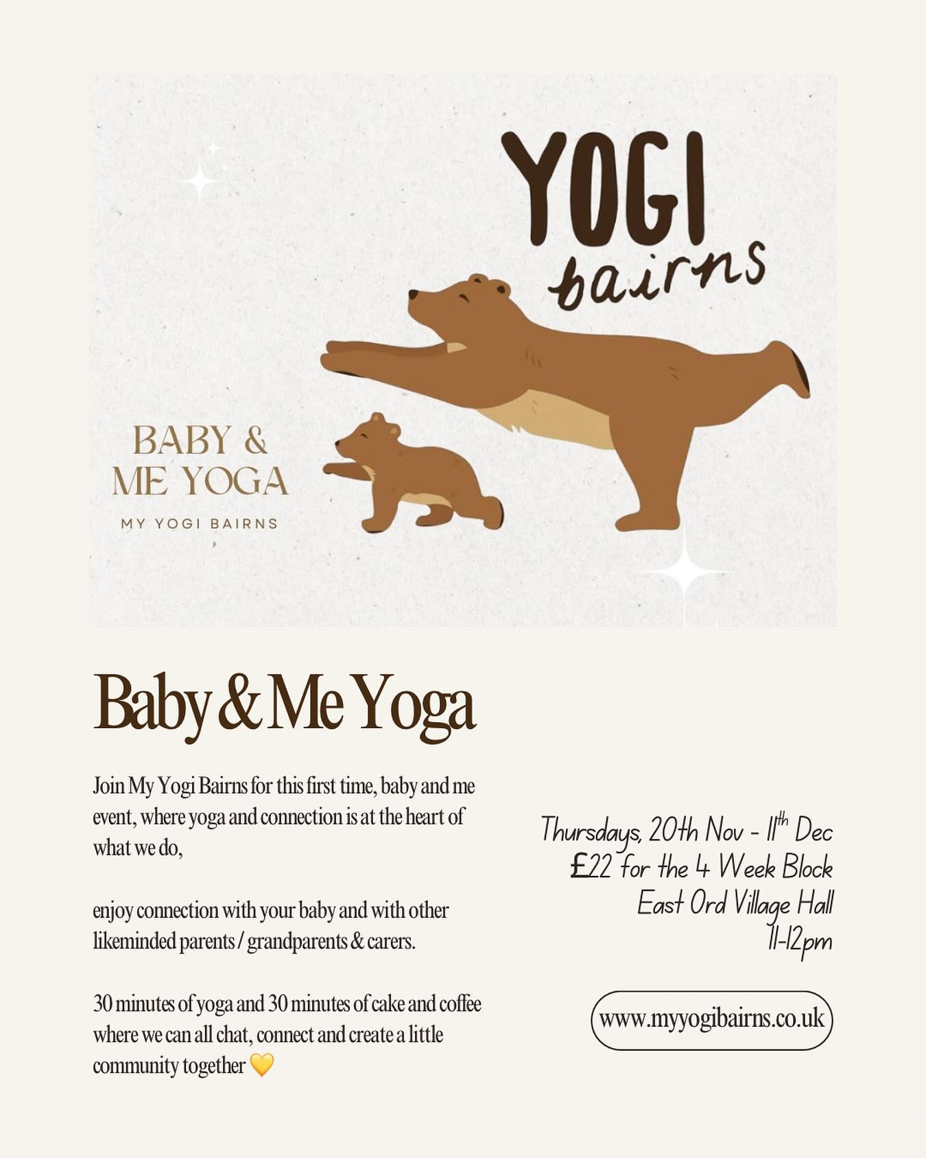 ✨ Baby & Me Yoga starts this Thursday! ✨
I’ve just opened 2 extra spots for anyone who’d love to join us - first come, first served!
🕚 11:00–12:00
📍East Ord Village Hall
🤸♀️ 30 minutes of gentle yoga for you and your little one
☕🍰 30 minutes of connection with like-minded parents, grandparents & carers over tea/coffee and cake 💛
If you’ve been thinking of coming along, this is your sign!
Link in bio to book your spot 😊