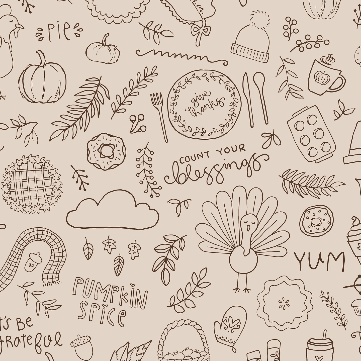 Was updating my website last night and came across this old piece.
All of a sudden I became super grateful for just drawing and sketching and doodling, even back when I didn’t know how to put it all together, or what would come of it. I remember with this pattern, I first drew out each cutie motif with a pencil, then went over it with a sharpie marker, and THEN scanned all those papers into my computer, and THEN cleaned them up, and THEN started arranging them in a pattern. I’m thankful I kept showing up and figuring stuff out back then without an iPad. Or knowing really what all my “fancy” programs could do. I just did it how I knew best and what worked…
….so to the girl who is worried or stressed about not having everything perfect yet, don’t be. Be excited about what you CAN do RIGHT NOW. It’s more than you think, I promise. Just keep creating and doing what you can with what you have 🫶🏽✨
___________
Keep going motivation, good things take time, lots and lots of practice, illustration and design work, Audrey fuller art, hand drawn Thanksgiving illustrations
#audreyfullerart #handdrawnillustration #thanksgivingillustration #fallartwork #surfacepatterndesigner