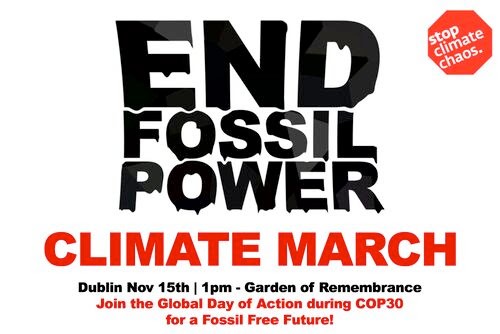 Some Coastwatchers will march to the Dáil as part of the National Climate Demonstration in Dublin this Saturday, Nov 15th with assembly at 1pm at the Garden of Remembrance on Parnell Square.
If you would like to go in a Coastwatch huddle, meet at the Gate Theatre at 12.45 and then just walk up together.
We plan to have Coastwatch banner and posters of some signs - you might think of striking ones around extreme weather on our coast.
Heavier rain washing soil and nutrients of the land, flooding, sea level rise…
More storms damaging home, infrastructure but also causing mass death of inshore animals.
Marine biodiversity is trying to adapt while we are but it’s getting more and more challenging.