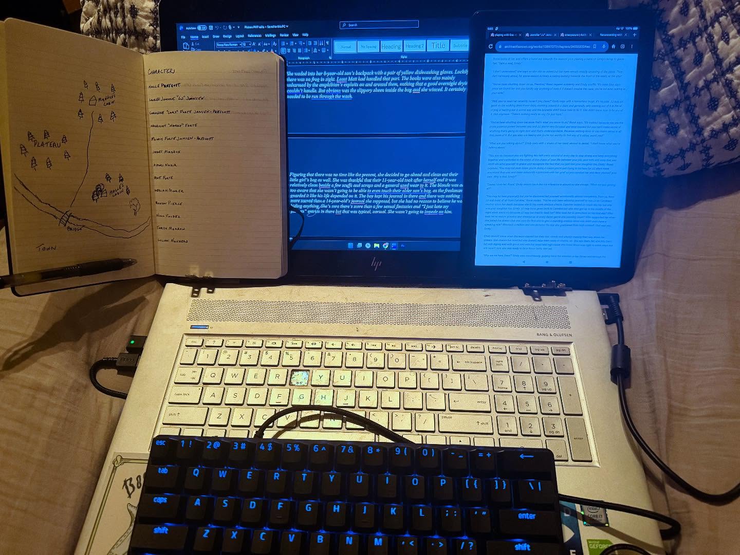 what “writing” these days on ADHD meds looks like for me. mix of old school and new school. #thatsjustthewayweroll #writing #organization
