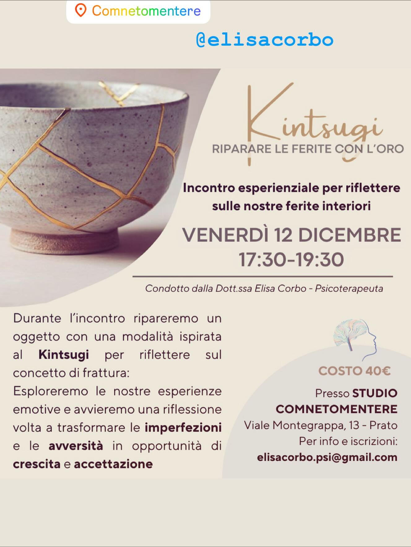 PRENDIAMOCI CURA DELLE NOSTRE IMPERFEZIONI, MA ANCHE DELLE NOSTRE FRATTURE, DEI NOSTRI PEZZI … FANNO DI NOI CHI SIAMO, UNICI E PREZIOSI.
@elisacorbo.psicologa @_angela_rossi_ @stefaniarighini_ @elisa_moretti_psi @benedettaaddorisio_psicologa @camilla_chelini @deluca_lisa @comnetomentere @lorenzo.tatini #psicoterapia #salutementale #kintsugi #perfezionismo #trauma