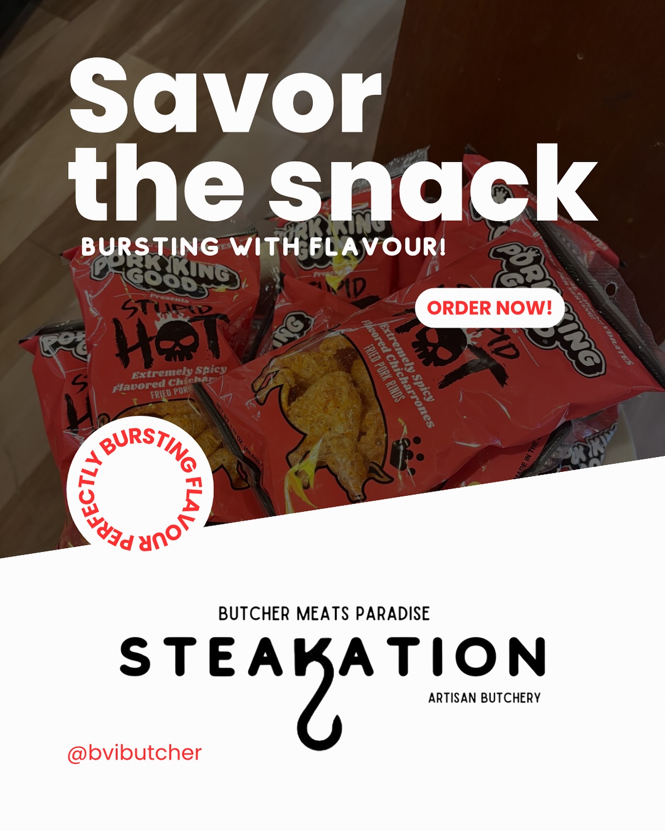 🐷🔥SNACK ATTACK ALERT
Get ready to crunch your cravings away with our irresistibly crispy Fried Pork Ring Chips! 😋
💥 Golden, crunchy, and packed with flavor
💥 Perfect for movie nights, road trips, or chill sessions
💥 Once you pop one, you won’t stop — it’s a full-on snack attack!
#steakation #artisan #butcher #snack #attack #pork #rings #crunch #crisp #bursting #flavour #foodie #food #movie #family #friends #roadtrip #cruise #shop #local #support #island #chips #feast