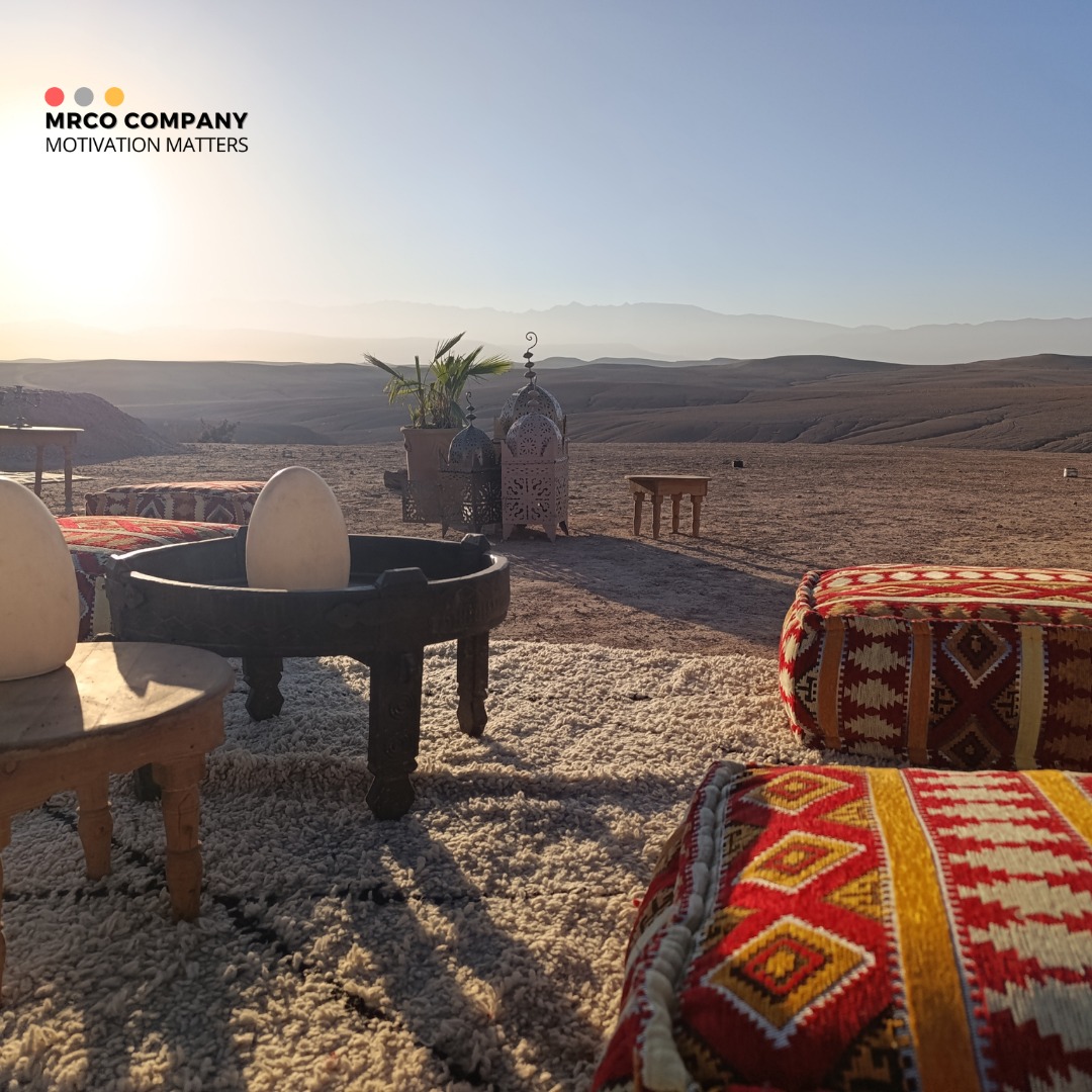 Two moments, one story.
Agafay in full force.
Mountains, silence, raw light.
Our “office” of the day: a single chair facing the horizon, full 4G, zero noise, plenty of inspiration.
And then… our Project Manager on a camel.
Yes — operations go all in, even when the terrain says “camel only.”
Supervision, Morocco edition.
That’s incentive travel: not the schedule, the emotion people take home.
#MRCO #IncentiveTravel #Agafay