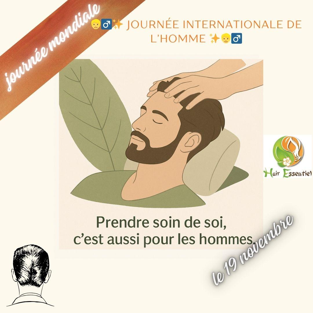 👱♂️✨ Journée internationale de l’homme ✨👱♂️
Aujourd’hui, place aux messieurs 💪
Chez Hair Essentiel Chalon, on pense que le bien-être n’a pas de genre 🌿
💆♂️ Massage crânien relaxant
💇♂️ Coupe naturelle et soin du cuir chevelu
🌿 Produits respectueux et sans compromis
Parce que prendre soin de soi, c’est aussi une affaire d’hommes 💚
#HairEssentielChalon #JournéeDeLHomme #HairSpa #BienÊtre #SoinsNaturels #ChalonSurSaône