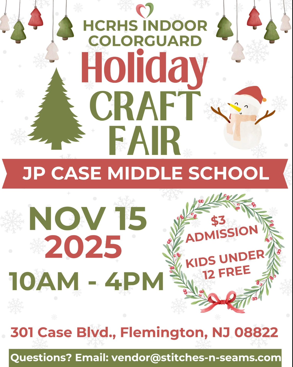 Come visit us at JP Case Middle School Holiday Craft fair this Saturday. I’ll have a full selection of embroidered towels, totes, baby blankets, and holiday gifts — plus options for custom embroidery on site or special orders in time for the holiday.
If you’re in the area, come support local makers and say hi! 🧵✨