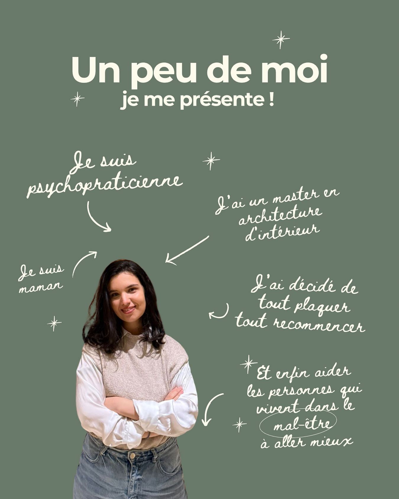 Avant d’être psychopraticienne, j’ai suivi un tout autre chemin.
Un master en architecture d’intérieur, des années à créer des espaces harmonieux jusqu’au jour où j’ai compris que ce que je voulais réinventer, c’était l’espace intérieur des gens.
J’ai tout repris à zéro, avec la conviction que l’écoute, la parole et la compréhension peuvent transformer une vie.
Aujourd’hui, j’accompagne celles et ceux qui traversent le mal-être, les questionnements, ou simplement le besoin d’aller mieux.
Chaque parcours est unique.
Le mien m’a appris qu’il n’est jamais trop tard pour réaligner sa vie avec ce qui nous fait profondément sens. 🌿
#psychopraticienne #accompagnement #psychothérapie #reconversion #bienêtre #écout