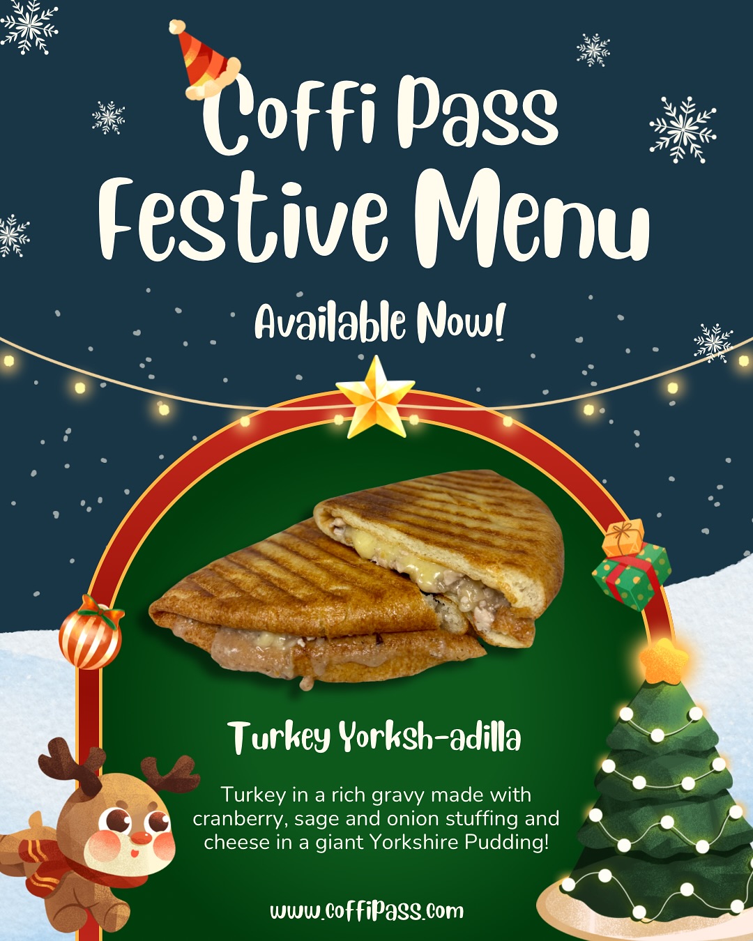 It’s CHRISTMAS!!!!!!!
We are happy to launch our 2025 Festive Menu!
These tasty items will be available at @cowbridgechristmastreefarm every weekend, and select items on our van as it travels from set to set!
These festive feasts will also be available at a very exciting venue, which will be revealed very soon!