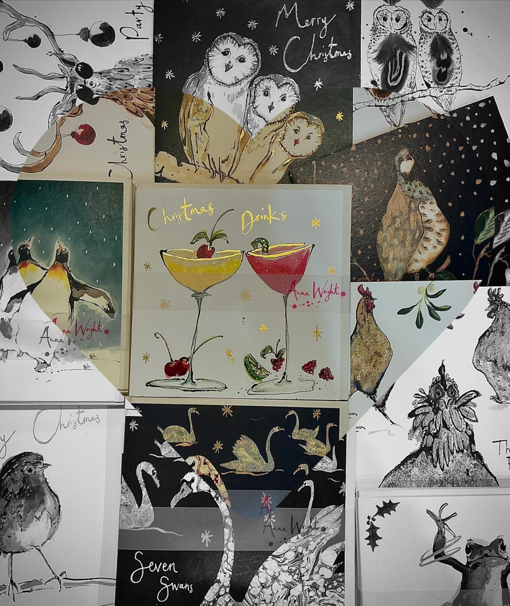 Anna wright Christmas cards… #annawright #illustration #christmas #cards #greetingcards #homedecor #christmasgiftideas #gifts #supportlocal #localbusiness #marlborough #wiltshire #wiltshirebusiness #dogfriendly #dogsarewelcome #