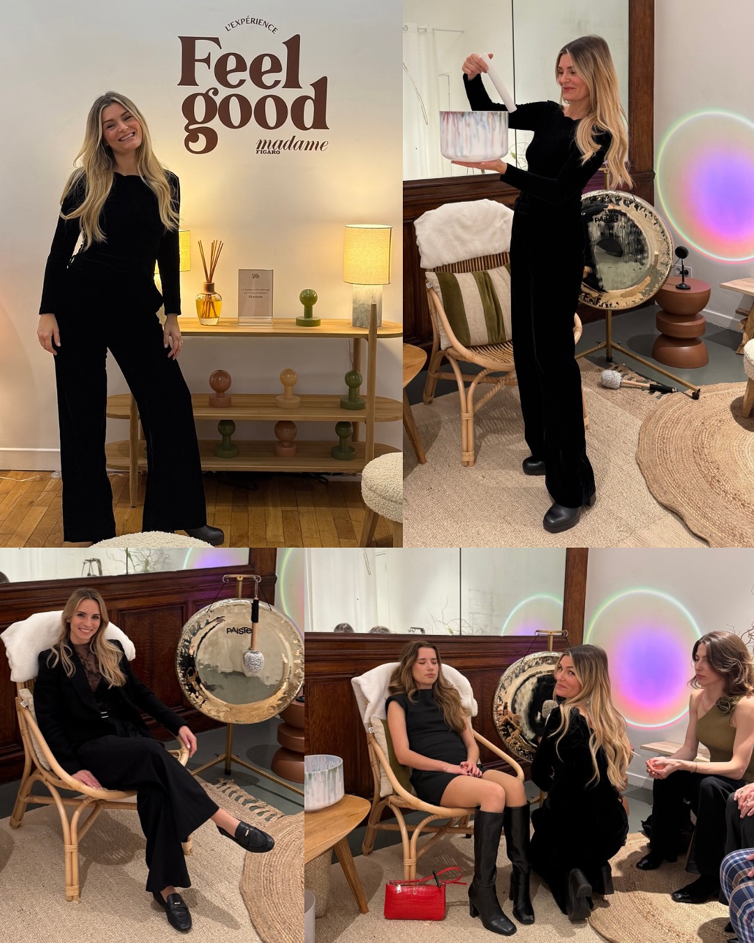 Hier soir, j’ai eu la joie de participer à l’inauguration de l’évènement FEEL GOOD par @madamefigarofr ✨
Et pour cette soirée lumineuse, j’ai eu le privilège de créer un espace de MÉDITATION sonore et de guider, en duo avec Agathe (@vivreenconnexion ) des MINI SÉANCES de sound healing pour les invités !
C’était génial de voir que même dans un contexte de soirée avec du bruit et de la musique, il se passe quand même quelque chose avec 5-10 min de thérapie sonore ! 💆♀️
Merci du fond du cœur à l’équipe Madame Figaro pour cette invitation, et bravo à toutes les marques et intervenants qui vont rythmer ce merveilleux week-end en perspective 🤍
PS : Je vais bientôt mettre en ligne la possibilité de réserver des séances de sound healing de 60min à Paris, dites moi si ça vous intéresserait d’essayer 🫶🥰 💬