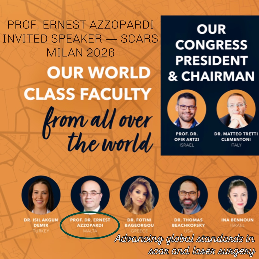 “Honoured to be invited as a speaker at the SCARS Conference Milan 2026, one of the most prestigious international meetings dedicated to scar regeneration and advanced laser science.
For my patients, this means comforting knowledge that my techniques are validated and accepted by experts, and delivered by a leader in the field using cutting-edge technology, and results aligned with global excellence — delivered directly to my practice.
Your outcome deserves nothing less.”
— Prof. Ernest Azzopardi
www.skinsurgeon.eu
📳+44 7970 696321 🇬🇧
Zoe.collins@skinsurgeon.eu
📳+356 99998877 🇲🇹
Caroline.sammut@skinsurgeon.eu
#SCARS2026 #LaserExcellence #ScarRegeneration #AestheticSurgery #SkinSurgeonEU