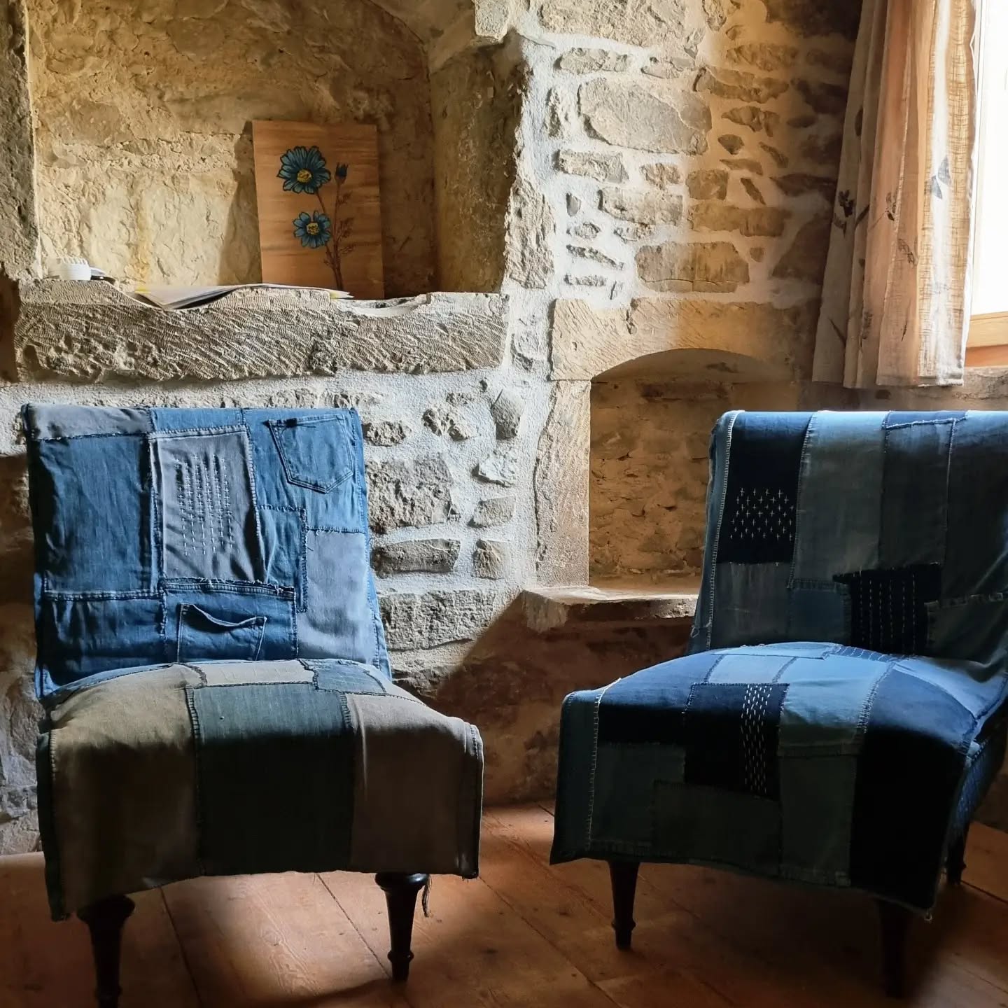 Patchwork from jeans. My favorite spot