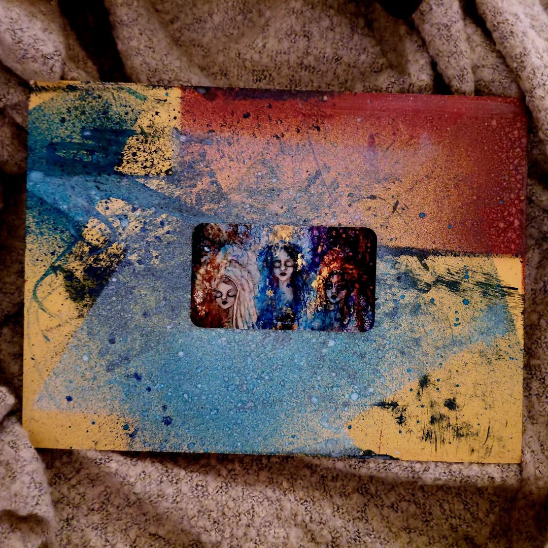 Here is my gift donation to round out the pile at the Holistic Mystic Fair in Augusta tomorrow from 10-4, at the Armory on Western Ave. More details on yesterday's post.
***SPOILER ALERT: It's a package full of art, writing, and magic; I'd be wicked psyched on it if it wasn't my stuff. It's even WRAPPED in an original piece of art. I think there's like $45 worth of stuff in here. Oops. ***
Listen yo, they're giving free things away EVERY half hour from a bunch of magickers, so even if you don't feel like treating yourself to anything or holiday shopping (for some unfathomable reason) just come for the door prizes!
This was so much fun to put together, and for real, I stuffed some writing from an accompanying book I've been working on to go with my Infinite Seeker cards...as well as some prints of the painted guardian spirits. In fact...it was so much fun to do I was thinking about making little art and writing mystery gift packs as something people could buy. Would anyone be into that? Sometimes I come up with these ideas I *love* because they're just fun to do...then they fall on their face. Hmm...
#surpriseartgifts #paintedmagic #metaphysicalgifts #makeart #writestuff #raffles #holisticmysticfair #thingstodoinaugustamaine #rightasraineclectic #abstract #alcohol ink #simplegifts #donate