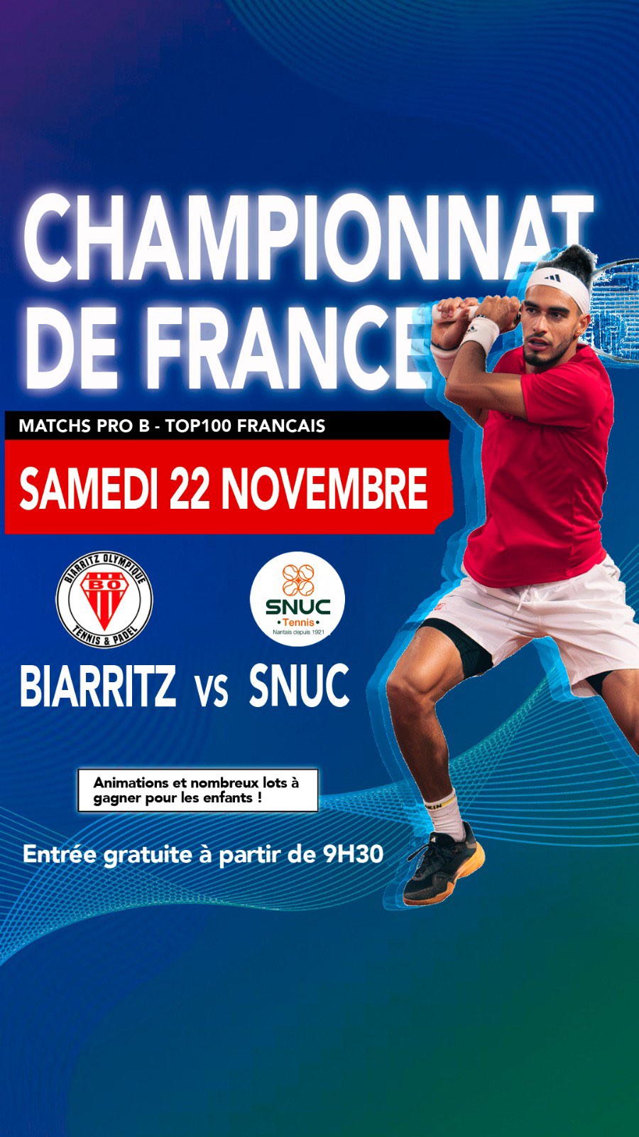 La Pro B est de retour à la maison ❤️🤍
Nos gars sont prêts, le public aussi.
Deux dates, deux ambiances, une seule mission : tout donner 💪
Retenez bien ces dates : le 22 novembre & 6 décembre À partir de 9h30 – Aguilera
Viens vibrer, faire du bruit et pousser l’équipe vers la victoire 🎾
Aupa BO
#BOTennisPadel #BiarritzOlympique #ProB #BOFamily #EspritBO #Aguilera #TennisFrance #MatchDay #AmbianceBO #GoBO #TeamBO
@groupeclim @babolat_france @oceaniaclubbayonne @balledematch_bayonne @maison_pommiers @grvins64 @bde_kostanbizi