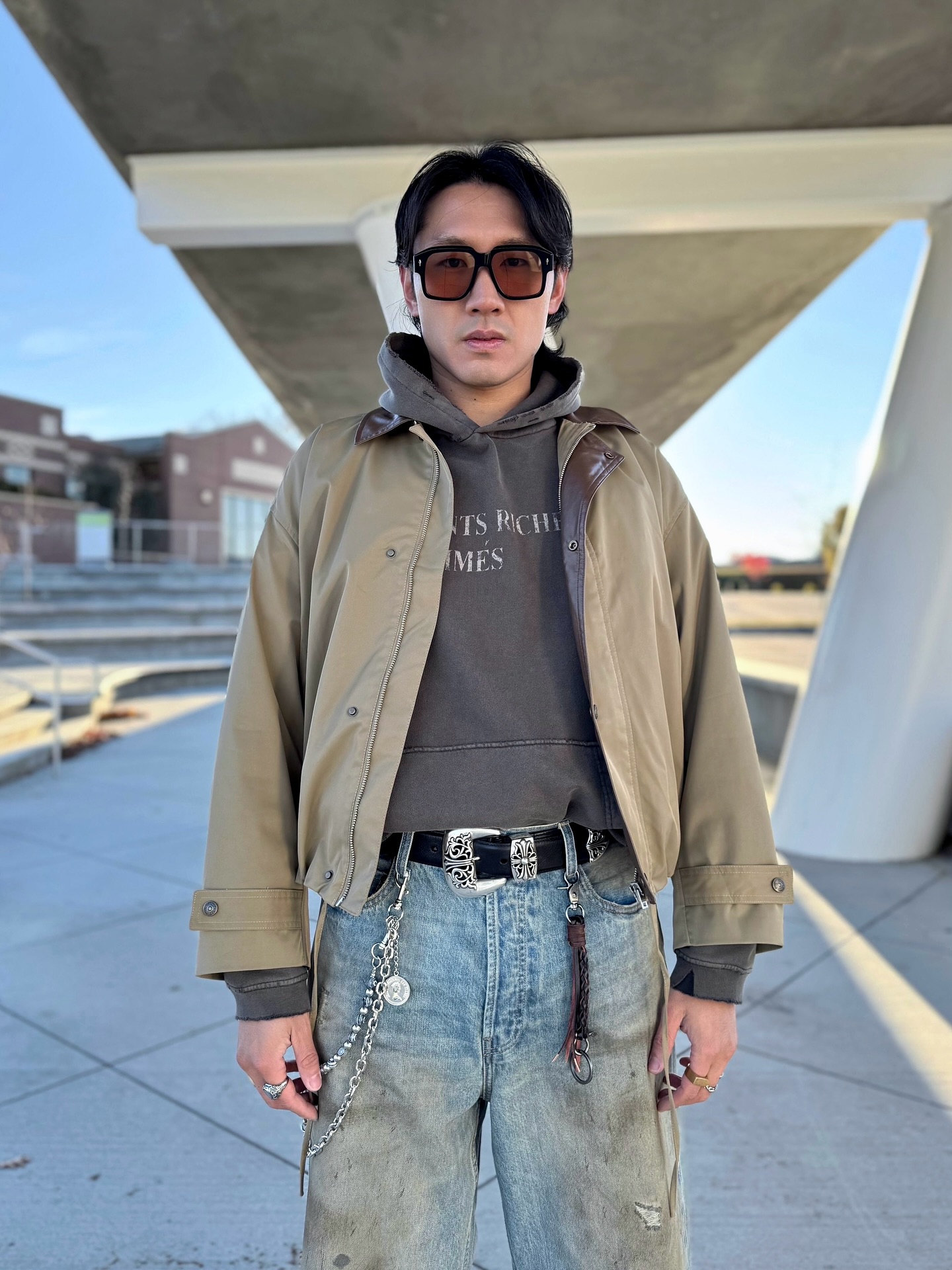 Like this look? Shop at www.highstreetporter.com
Search these keywords in the homepage
Sunglasses: Donato
Jacket: Twill Jackey
Hoodie: ERD Classic Logo
Belt: 3 Piece Classic Western
Pants: Leather Pocket
Shoes: Crocodile Effect
#mensfashion #mensfashionpost #mensfashionreview #mensfashionblogger #fashionblogger #fashionmen #fashionkilla #fashionmens #fashionmenswear #mensfashionblog #mensfashions #mensfashionstyle #mensfashiontips #mensfashiontrends #mensfashionwear #mensfashiondaily #mensfashionposts #mensfashionadvice #mensfashiontrend #acnejeans #enfantrichesdeprimes #acnestudio #erd #chromehearts #acnejeans #jacquesmariemage #martinerose