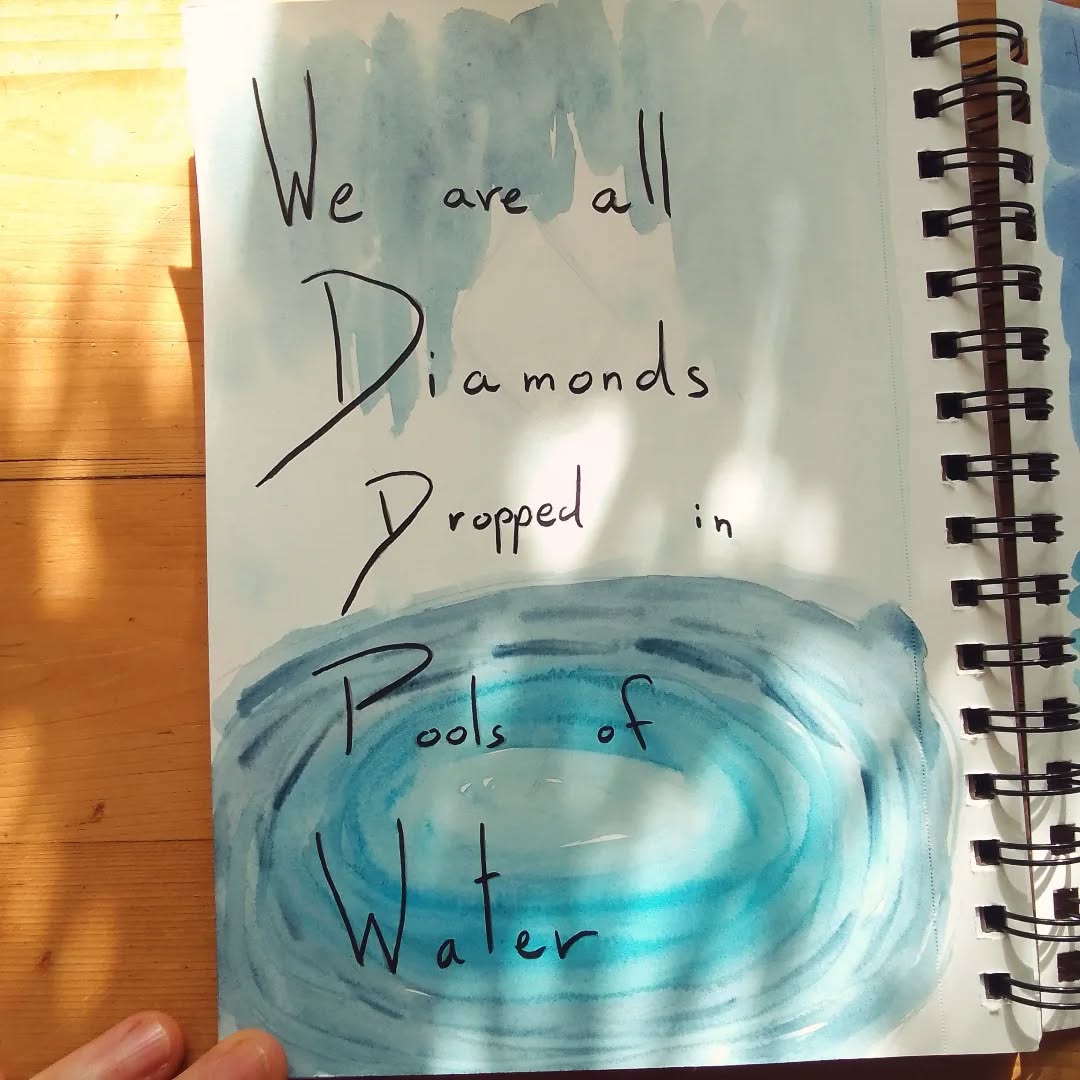 Diamonds of light, and our bodies are formed by the ripples in the water. Much love to all the beautiful stars out there. 🤍🩵💙🙏