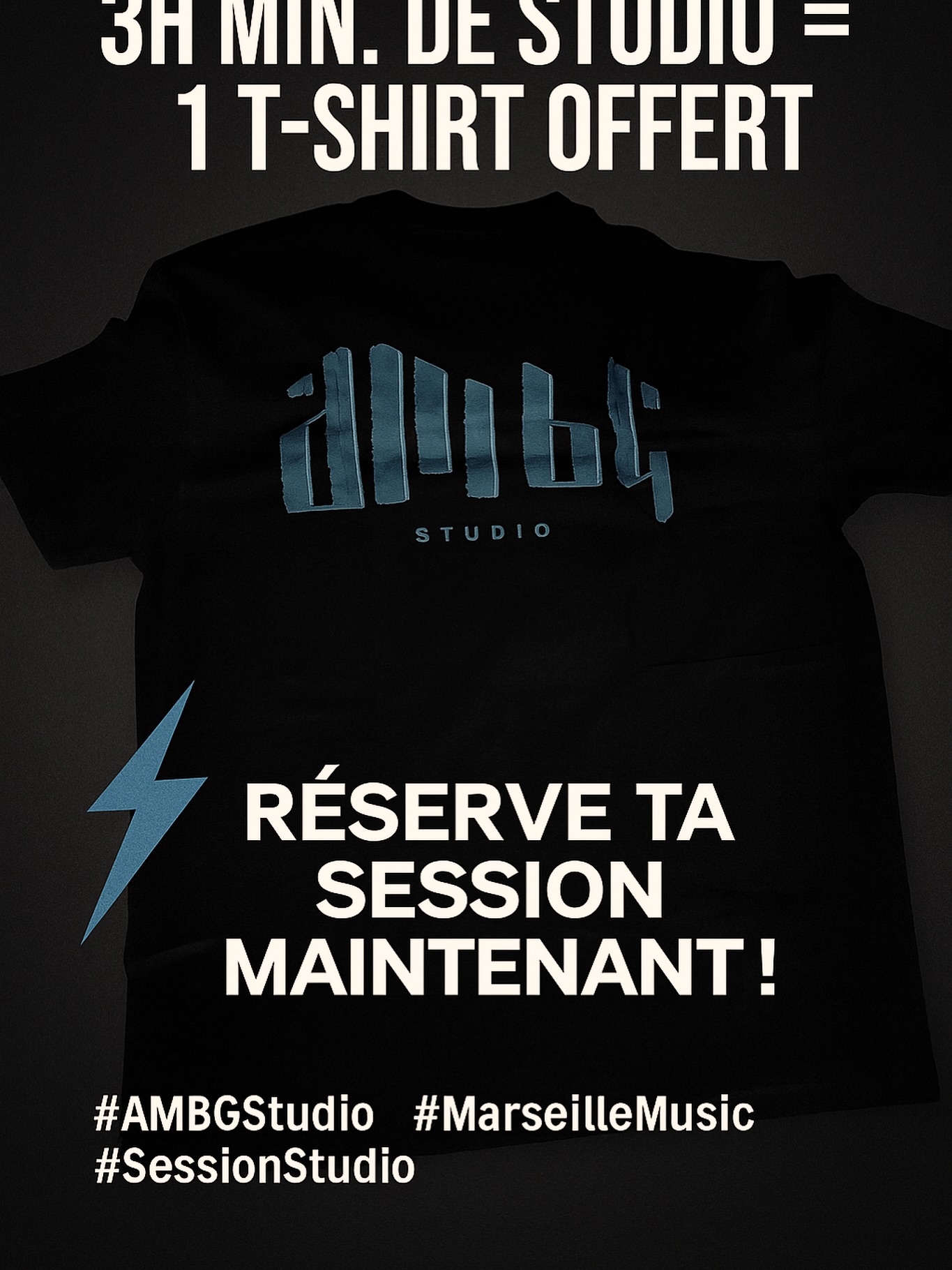 🔥 NOUVELLE OFFRE CHEZ AMBG STUDIO 🔥
On vous régale ! Pour chaque session studio de 3h minimum, on t’offre le T-SHIRT OFFICIEL AMBG.
Pas de tirage limité, pas de blabla… tu book, tu repars stylé. 😈🖤
Le studio est blindé en ce moment :
🎙️ artistes, rappeurs, chanteurs → c’est le moment de bloquer ta session
👕 nouveau merch exclu → réservé uniquement aux vrais qui passent en studio
⚡ vibe pro + design signature bleu canard
👉 Réserve maintenant et viens chercher ton drip :
AMBG Studio – Marseille
#AMBGStudio #MarseilleMusic #TshirtOffert #SessionStudio #RapFr #TrapFr #StudioMarseille #AmbianceUrbaine #OffreLimitée