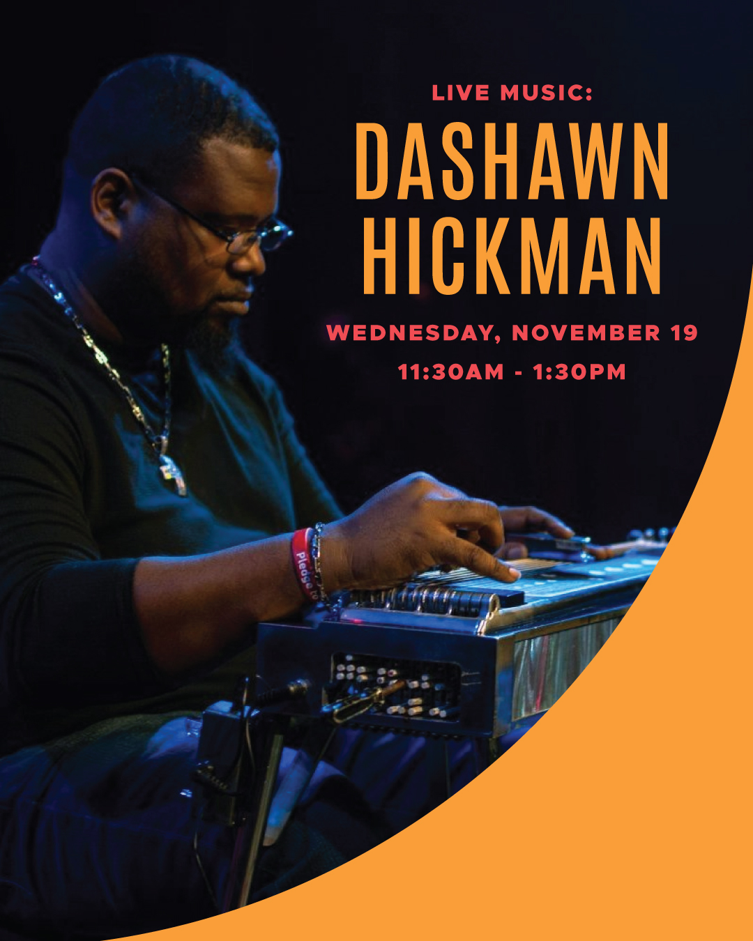 LIVE MUSIC 🎤 Dashawn Hickman will be taking the (new) stage at @hubrtp one week from today, Wednesday, November 19th from 11:30am-1:30pm! This is the first ever performance on the new outdoor stage at Hub RTP, come be a part of history in the making!
