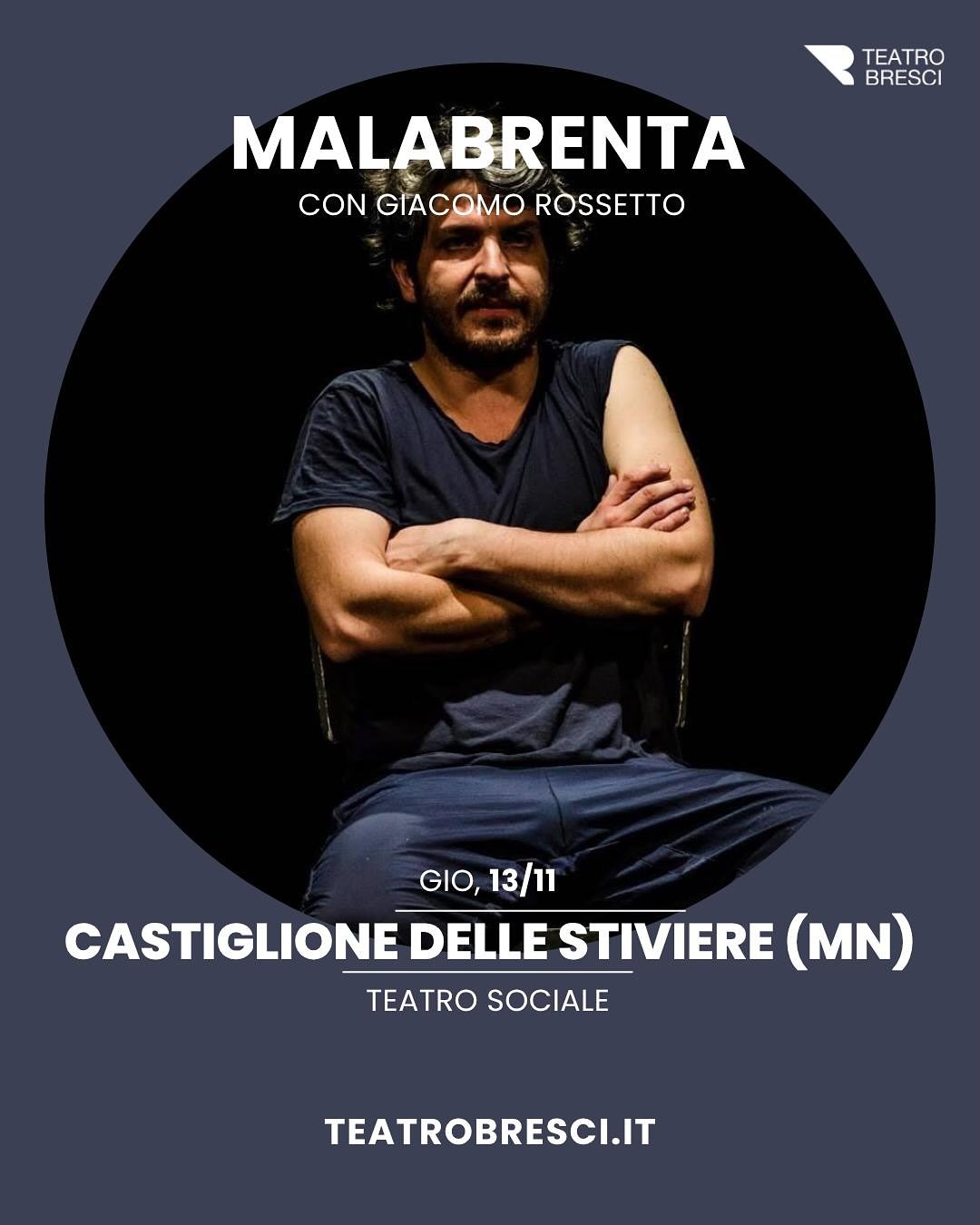 Mercoledì 12/11 h 21.00 e giovedì 13/11 in matinée
BORSELLINO di e con @giacomo__rossetto in scena ad Empoli (Fi)
E giovedì 13/11 h 21.00 e venerdì 14/11 in matinée,
MALABRENTA (la storia della mafia di #felicemaniero ) scritto e diretto da @giorgio.sangati.director
interpretato da #giacomorossetto è in scena a Castiglione delle Stiviere (Mn)
Vi aspettiamo!
Tutte le date su teatrobresci.it
#teatro #teatrobresci #borsellino #malabrenta #mafiadelbrenta #giorgiosangati @giorgiosangati #legalità @avvisopubblico @impegnati__teatrobresci @giuliadiomaiuta @tringalide @citta_di_empoli