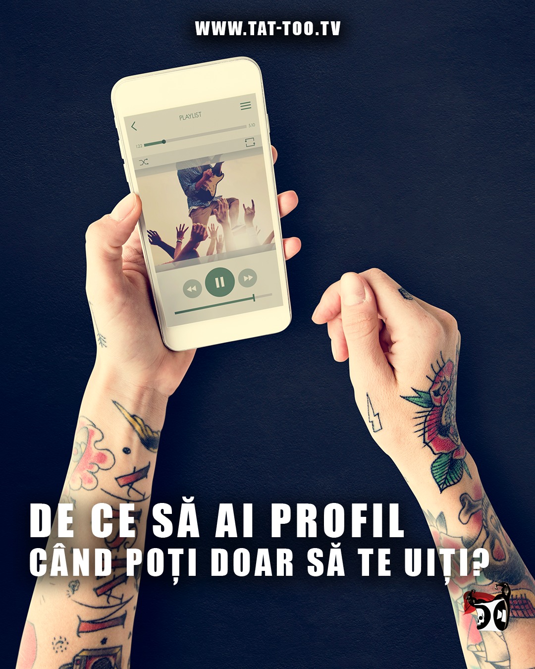 De ce să ai profil când poți doar să te uiți?
Pentru că profilul tău = experiență personalizată. Avatar, bio, preferințe salvate, istoric. Platforma devine A TA, nu doar o platformă. Make it personal. 👤 Personalizează → tat-too.tv