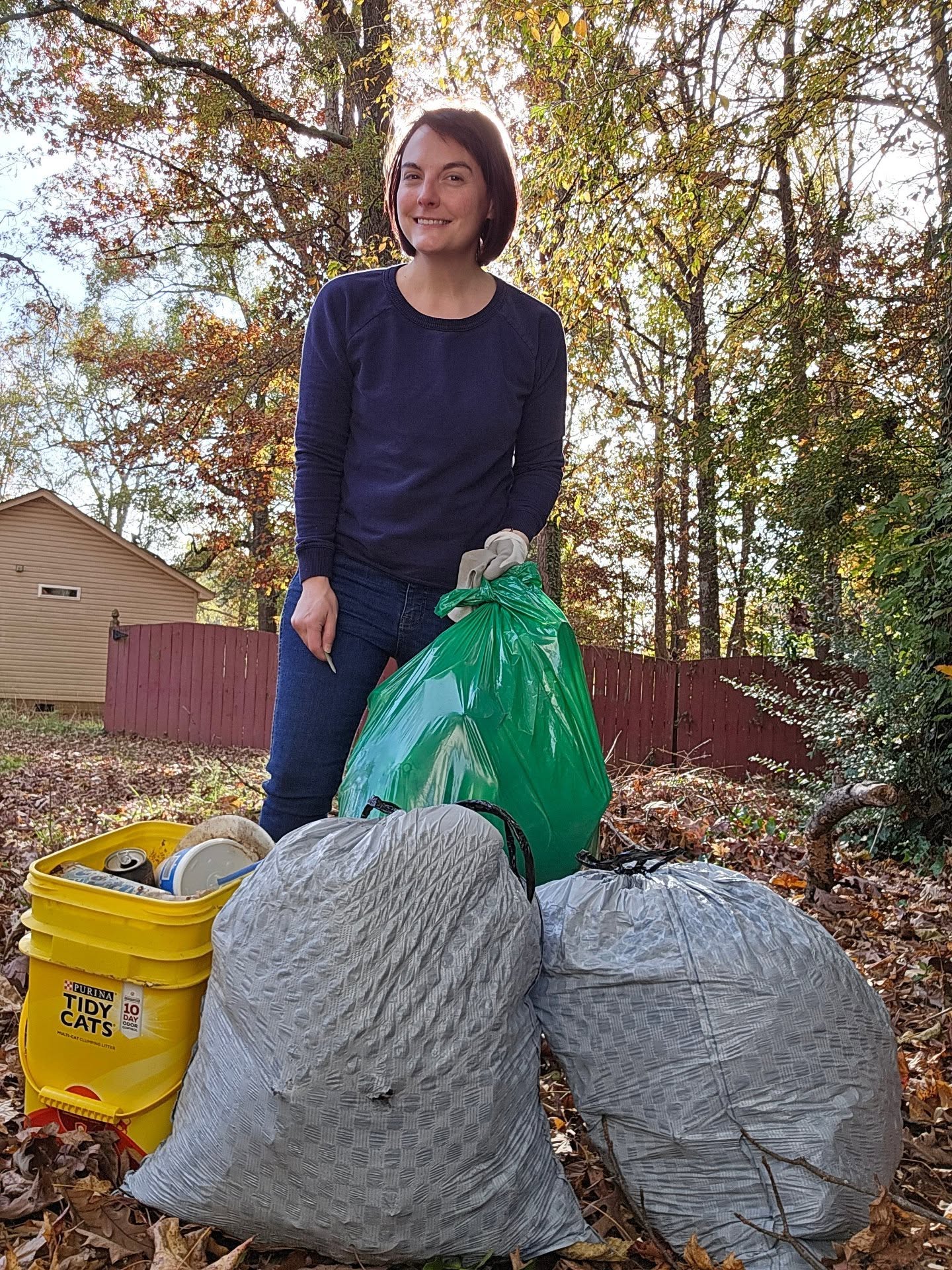 Collected the white bags in an abandoned lot by the Dollar General at the corner of Albemarle and Amity, but all that traffic gave me the willies, so I moved to the more residential section of Reddman Road that we like to clean up routinely.
Felt less on display there and managed to fill my trunk. 18 pounds of trash collected from the streets of East Charlotte on this stunning fall day. 🍂🍁
#TrashCleanup #KeepNatureWild #ProtectOurWaterways #KeepMecklenburgBeautiful
#ProtectBirds