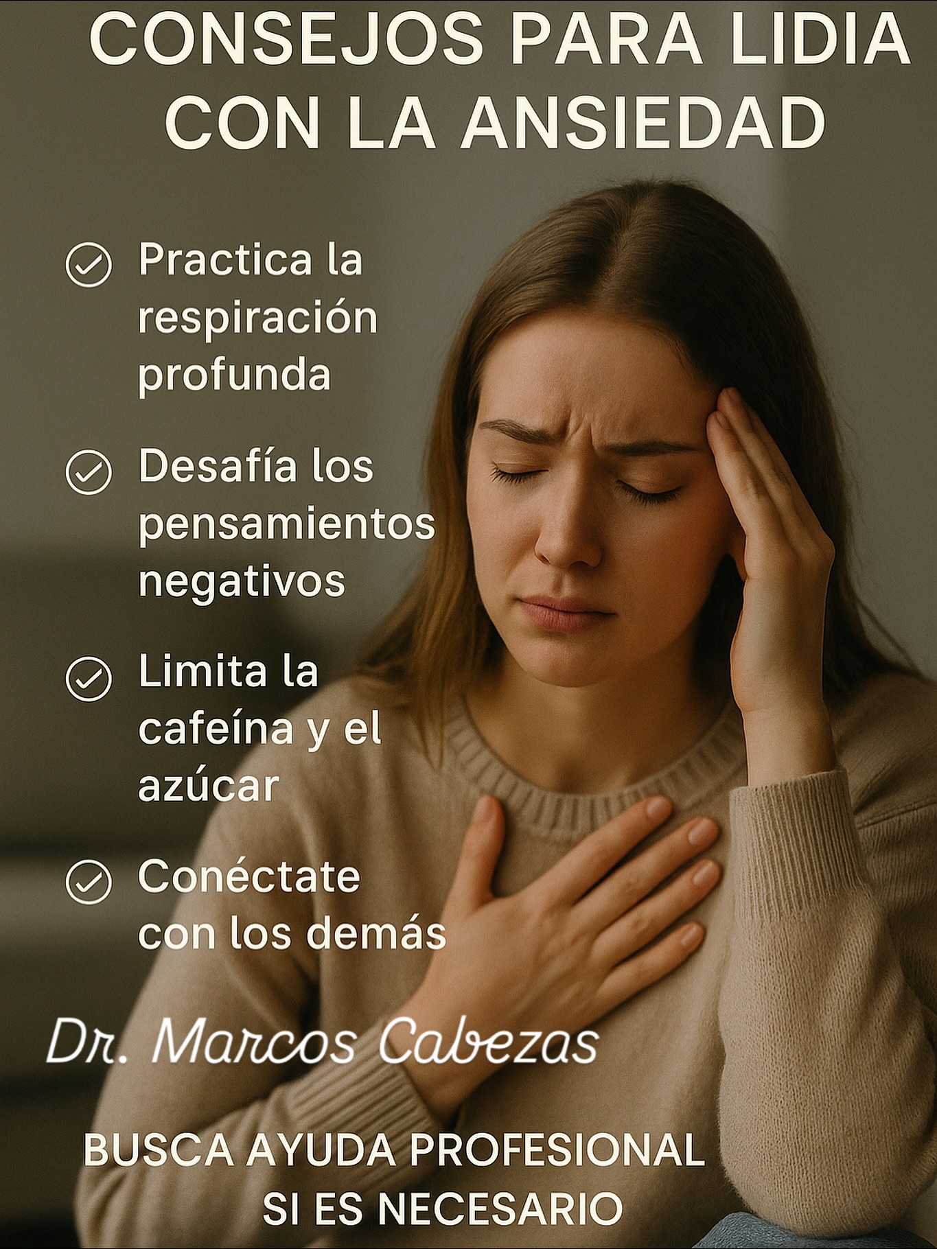 A veces el día pesa más de lo que debería.
A veces te levantas bien… y a los 20 minutos ya sientes ese nudo en el pecho, ese cansancio mental, ese “otra vez no”.
La ansiedad no avisa.
Pero sí se puede aprender a convivir con ella sin perderte a ti mismo.
Hoy te dejo estos consejos porque sé que hay días donde simplemente necesitas que alguien te recuerde que no estás solo, que lo que sientes tiene sentido y que hay salida, aunque ahora cueste verla.
✨ Respira.
✨ Cuida tu diálogo interno.
✨ Para.
✨ Vuelve a empezar.
Un mal día no significa una mala vida.
Y pedir ayuda no es debilidad: es valentía.
Si estás pasando por un momento difícil, recuerda: la ansiedad no te define.#ansiedad #ansiedadbajocontrol #saludmental #gestionemocional #autoayuda #psicologia #bienestaremocional #terapia #crecimientopersonal #mindfulness #calma #respiracionconsciente #autocuidado #psicologiaholistica #psicologiamoderna #superarlansiedad #ansiedad2025 #drmarcoscabezas #frasesparati #motivaciondiaria