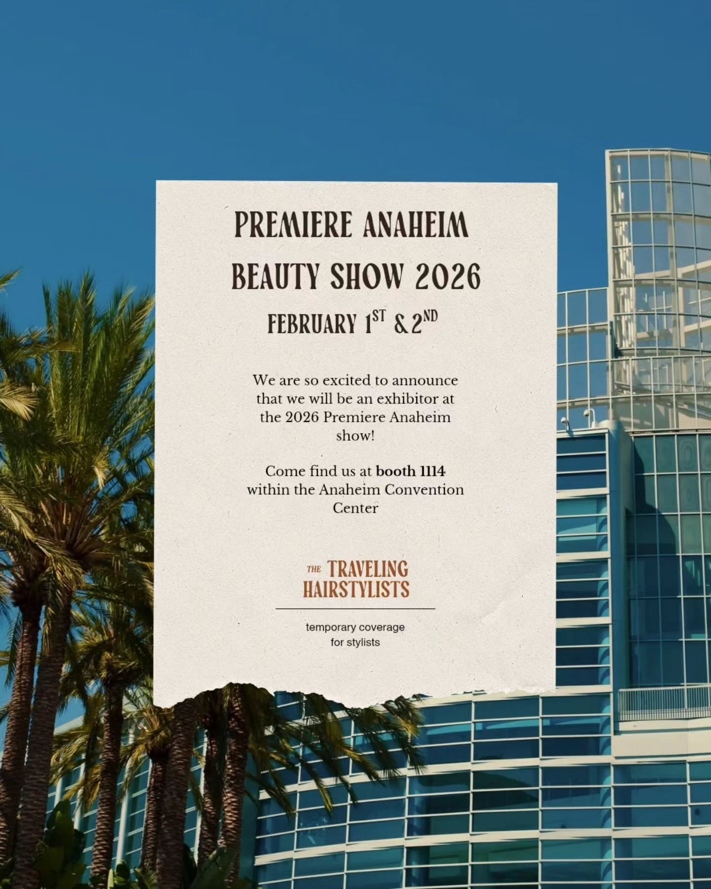 We are going to Premiere Anaheim!☀️
We are so excited to be an official exhibitor of the 2026 Premiere Beauty show. The show is happening at the Anaheim Convention Center on February 1st and 2nd.
You'll find us at Booth 1114!
#hairbiz #hairstylistcommunity