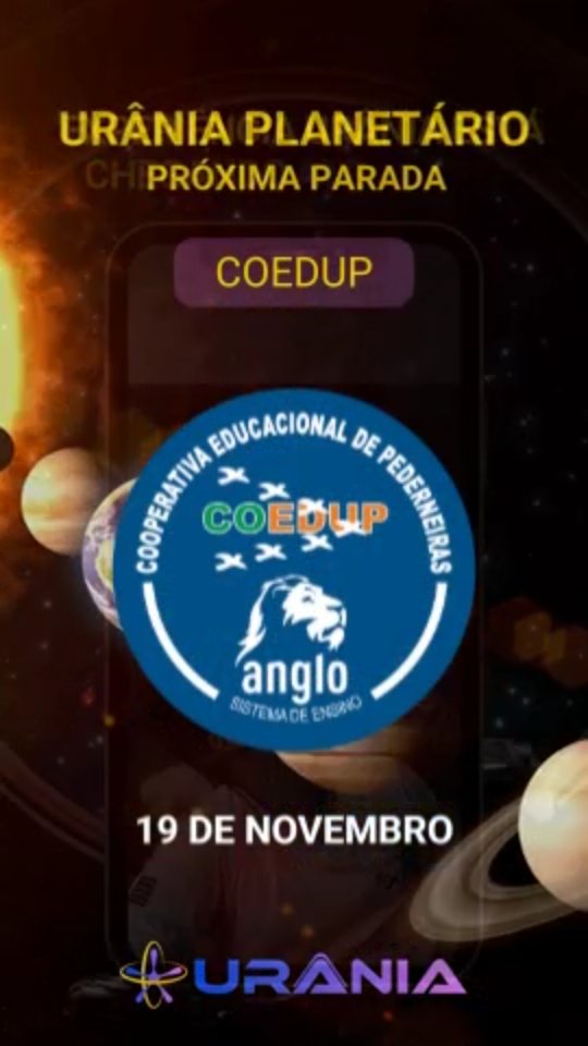 🚀 Uma viagem pelo universo está chegando à COEDUP!
No dia 19 de novembro, o Planetário Urânia vai transformar nossa escola em um verdadeiro observatório das estrelas!
Quer viver essa experiência incrível?
Se você é professor e gostaria de trazer sua turma, ou simplesmente quer participar de uma sessão especial, entre em contato e garanta seu lugar nessa jornada pelo espaço!
Contato: (14) 99634-7882
#coedup #planetáriourânia #mostracultural #aprendizadoquetransforma #descubraouniverso #educaçãoanglo
