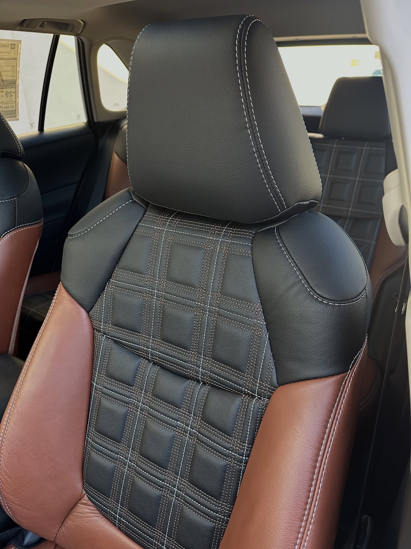 Check out this classy plaid @katzkin_leather we installed in a Toyota RAV4 for our friends over at @startoyota_bayside - go see them now for a great deal on this one of a kind vehicle. Want something like this in your own vehicle? DM us. #toyota #rav4 #leather #plaid