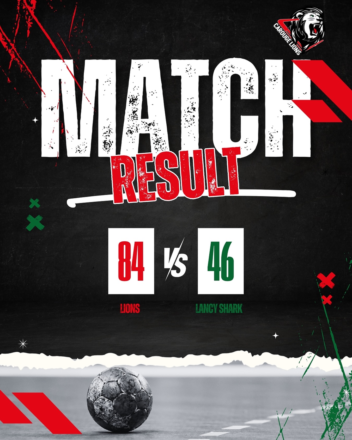 🔥 RUGISSEMENT DE VICTOIRE ! 🔥
Nos Lions sont allé chercher la victoire contre les Sharks ! 💪
🦁 LIONS 84 - 46 LANCY SHARKS 🦈
Un match maîtrisé jusqu’au bout, nos Lions ont montré les crocs avec succès !
une équipe soudée qui ne lâche rien. Du caractère, de l’intensité, et une défense de fer ! 🛡️
Bravo à toute l’équipe pour cette performance collective ! 👏
Le rugissement continue... 🦁🔴