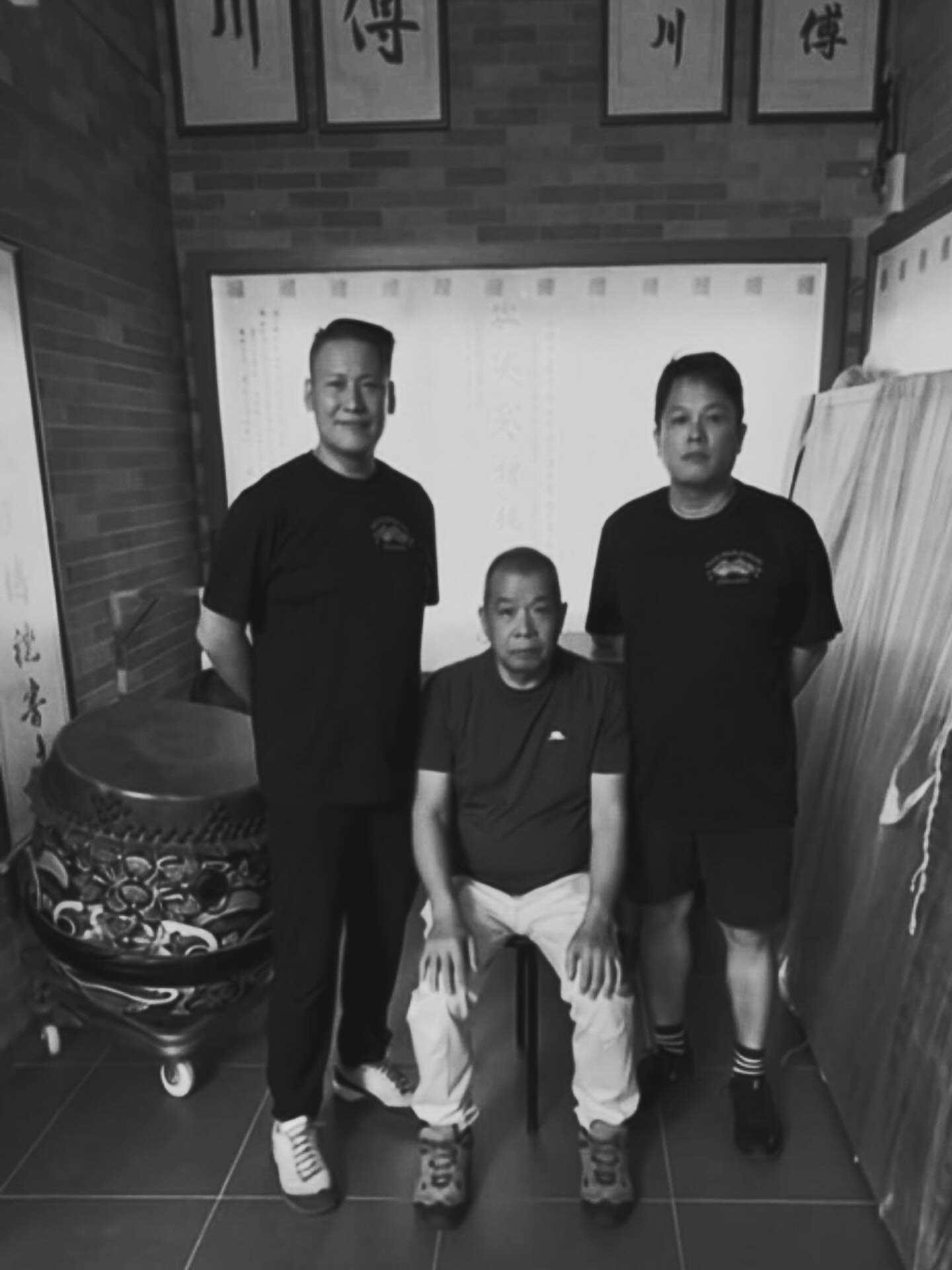 A fantastic training session with Grand master Sifu Chung Wai Kong. Kit Leung and William Leung getting ready to pass their knowledge on to the next generation.