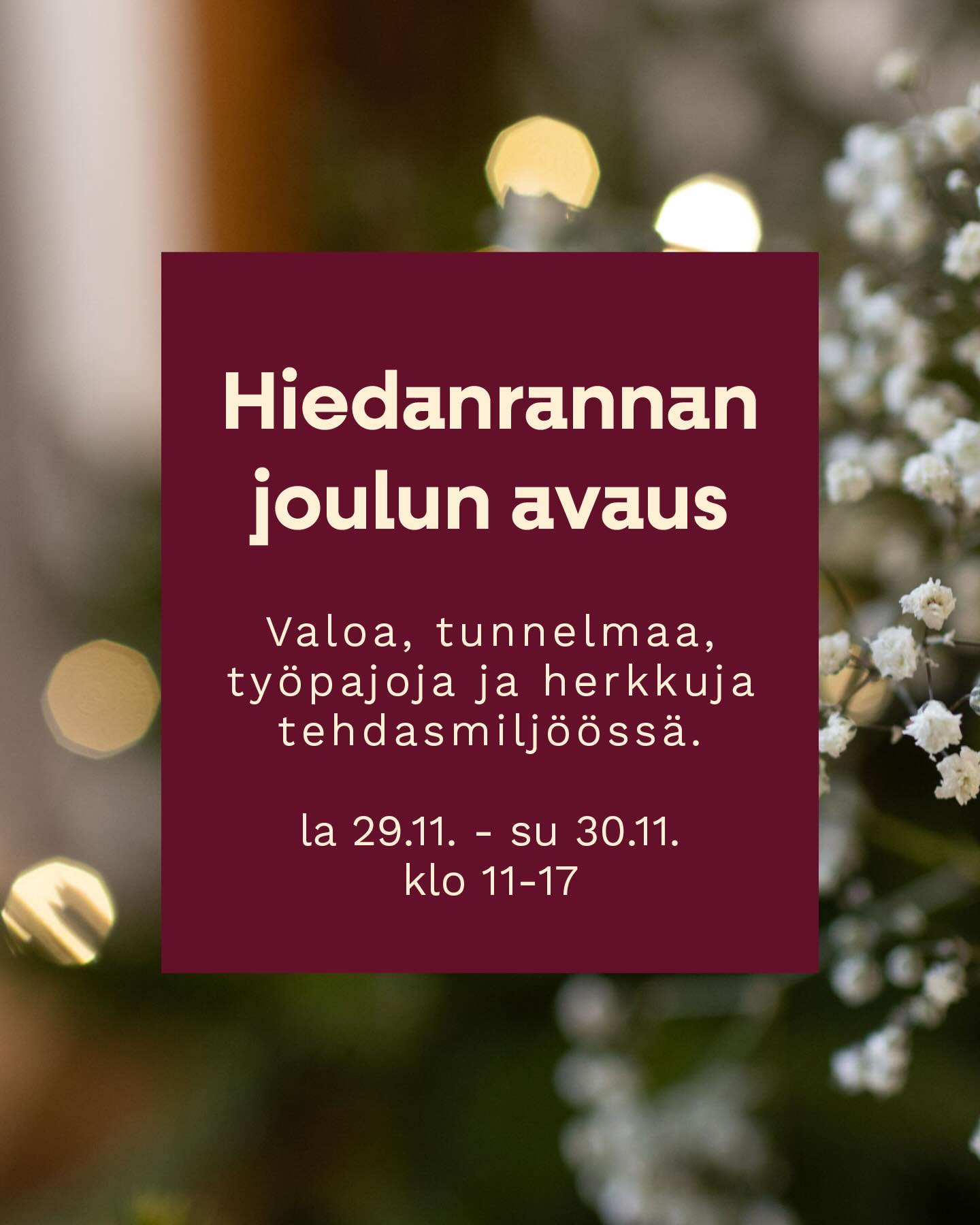 ✨ I’m so excited to announce that I’ll be at the Hiedanrannan joulu avaus by @luovataukoagency in less than 2 weeks! 🎄
I’ll be bringing lots of festive brigadeiro treats — perfect for gifting (or enjoying on the way home 😋). My sweet little helper will also bring his Christmas themed cookies, so you know you can’t miss this!
Save the date and come say hi!
📍 Location: Hiedanrannan Tehdäsalue
📅 Date: 29-30.11, 11-17
@hiedanranta #visittampere #ilogourmet #rakastanbrigadeiroa #ChristmasMarket #SmallBusiness #Brigadeiro #jouluiloa