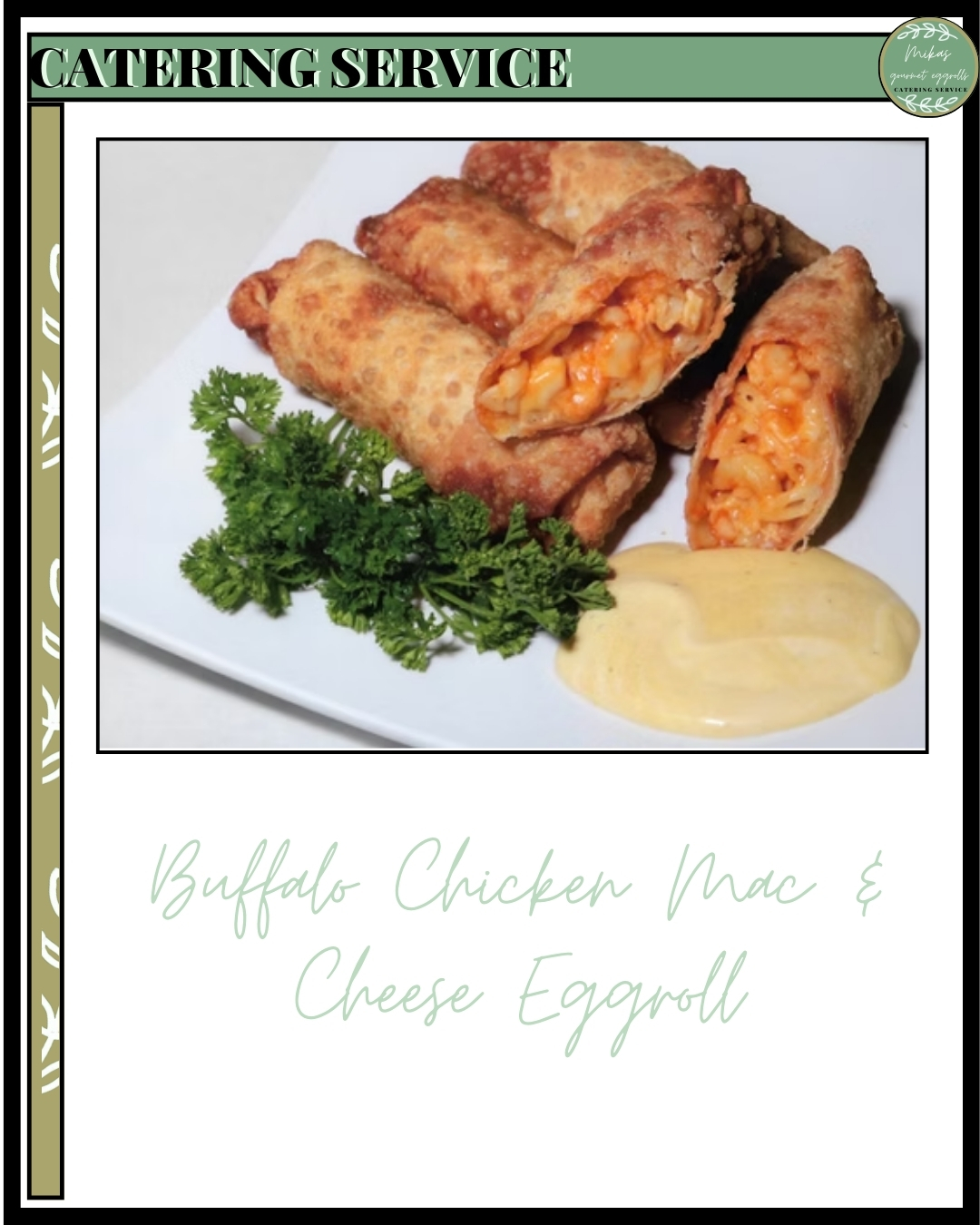 Two comfort food classics, one crunchy bite. 🧀🍗✨
Our Buffalo Chicken Mac & Cheese Eggroll is a fan favorite for a reason. We take creamy, soulful mac & cheese, blend it with zesty buffalo chicken, and wrap it in our signature golden-crisp shell. It’s the perfect "soul food" snack to start your week.
Did you know Mika's hosts private culinary parties? Whether it’s a birthday bash for the kids or a unique evening for adults, we bring the ingredients, the gear, and the fun.
Check out the menu in the photo to see what we're cooking up this week!
👇 HOW TO ORDER 👇
1️⃣ Click the link in our bio to view the full menu
2️⃣ Place your order for pickup or catering
3️⃣ We handle the rest!
📍 Kitchen Location: Upland, CA
🚚 Catering: Serving all of Southern California
💻 Order Here: www.mikascatering.com
#MikasGourmetEggrolls #UplandCA #ComfortFood