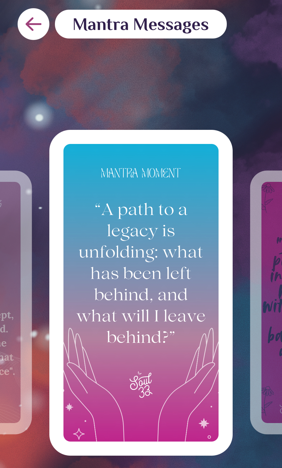 Soul Mastery Members - your new feature is live ✨ Mantra Messages is here.