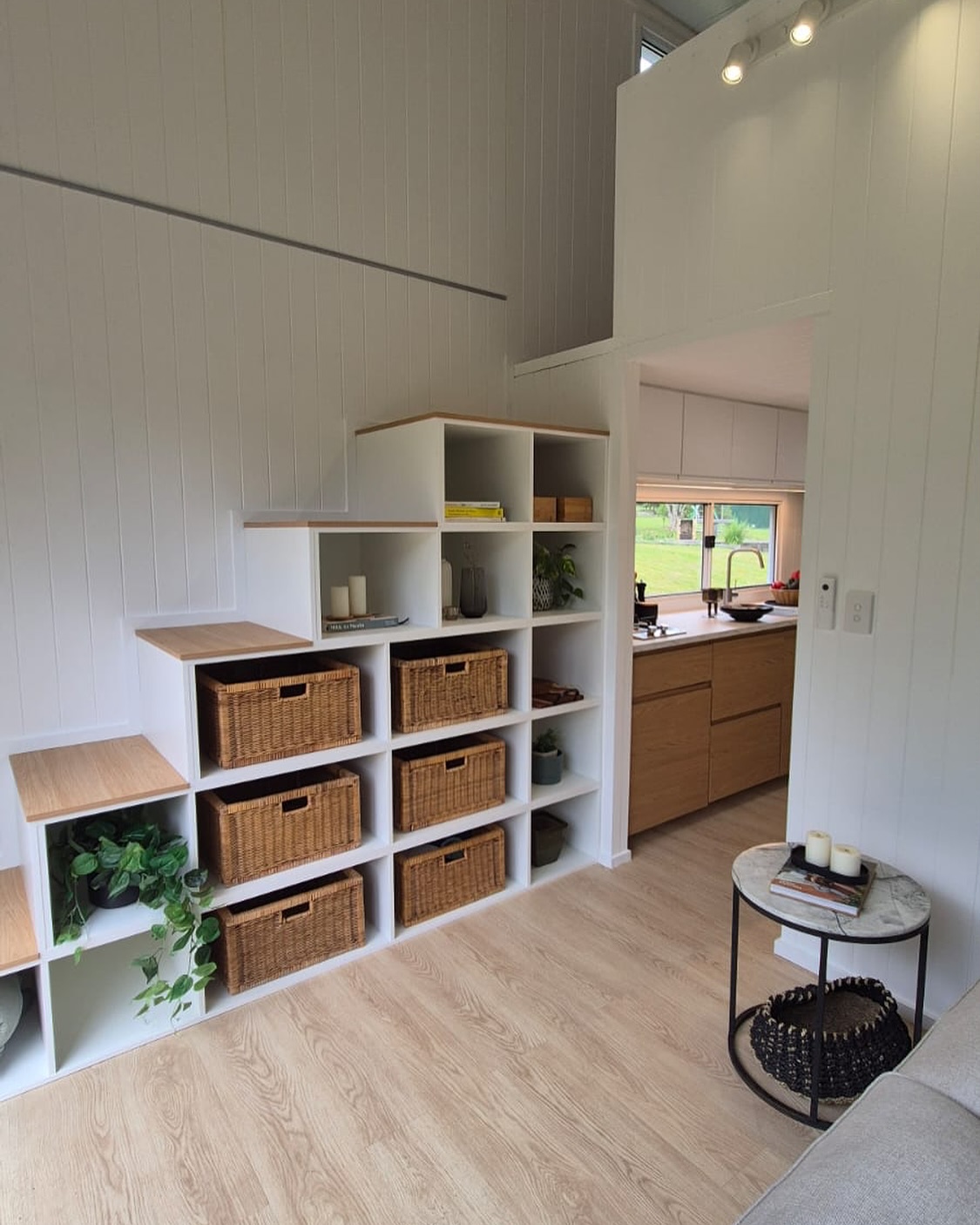 Small Space, Smarter Design — Our New Staircase with Built-In Storage
In our latest 8x3 one-bedroom + loft build, we’ve redesigned the staircase to do more than just take you upstairs — it now works double-time as beautiful, practical storage.
Every step is intentional.
Every shelf has a purpose.
Every nook helps keep the home feeling open, calm and clutter-free.
From baskets and books to plants, linens or kids’ toys — this staircase is one of those tiny-home features that quietly makes everyday life easier.
This customer chose open shelving for a light, airy feel, but we can also customise it with cupboards, drawers or a mix of both if you prefer a cleaner look. That’s the beauty of a Gru build — tailored to how you live.
Featured in our new 8x3 one-bedroom + loft model
Want to see this design in person or chat about custom options? Send us a message.
#TinyHomeDesign #GruAustralia #TinyLiving #SmallSpaceSolutions #TinyHomeStairs #SunshineCoastHomes