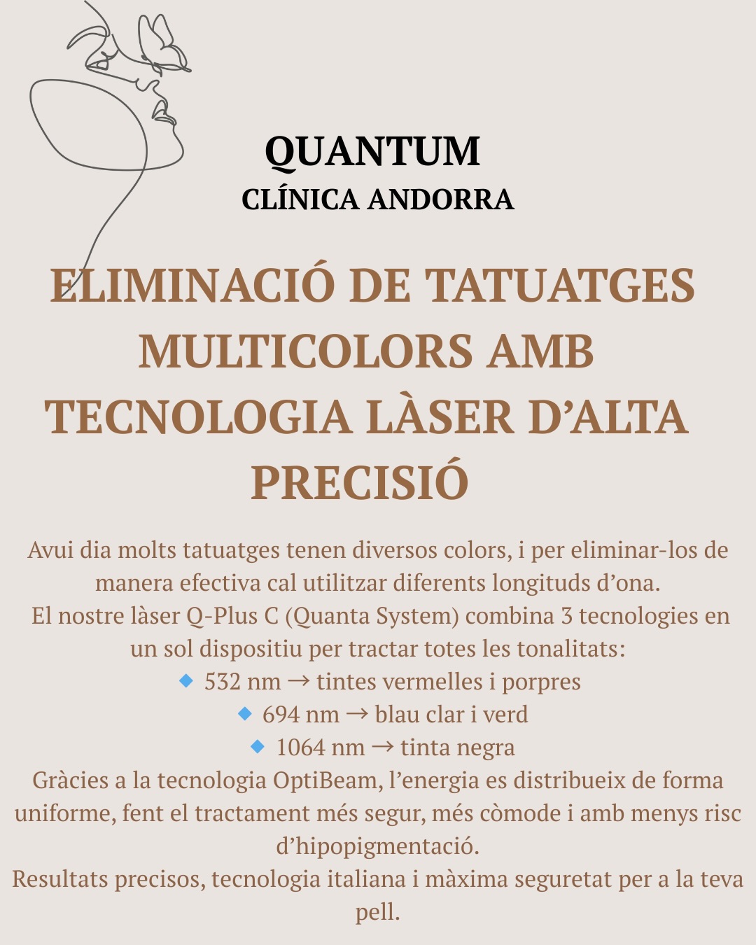 Un làse Q-switch es mulitiones és imprescindible per satisfecho les necessitats dels pacients.
La plataforma làser Q-plus C elimina tots els colors de tatuatge amb un sol dispossitiu.
Dispossitiu potent Però suau amb la pell.
#tatooremoval #skinlaser#ndyaglaser #tatuatgeEliminat