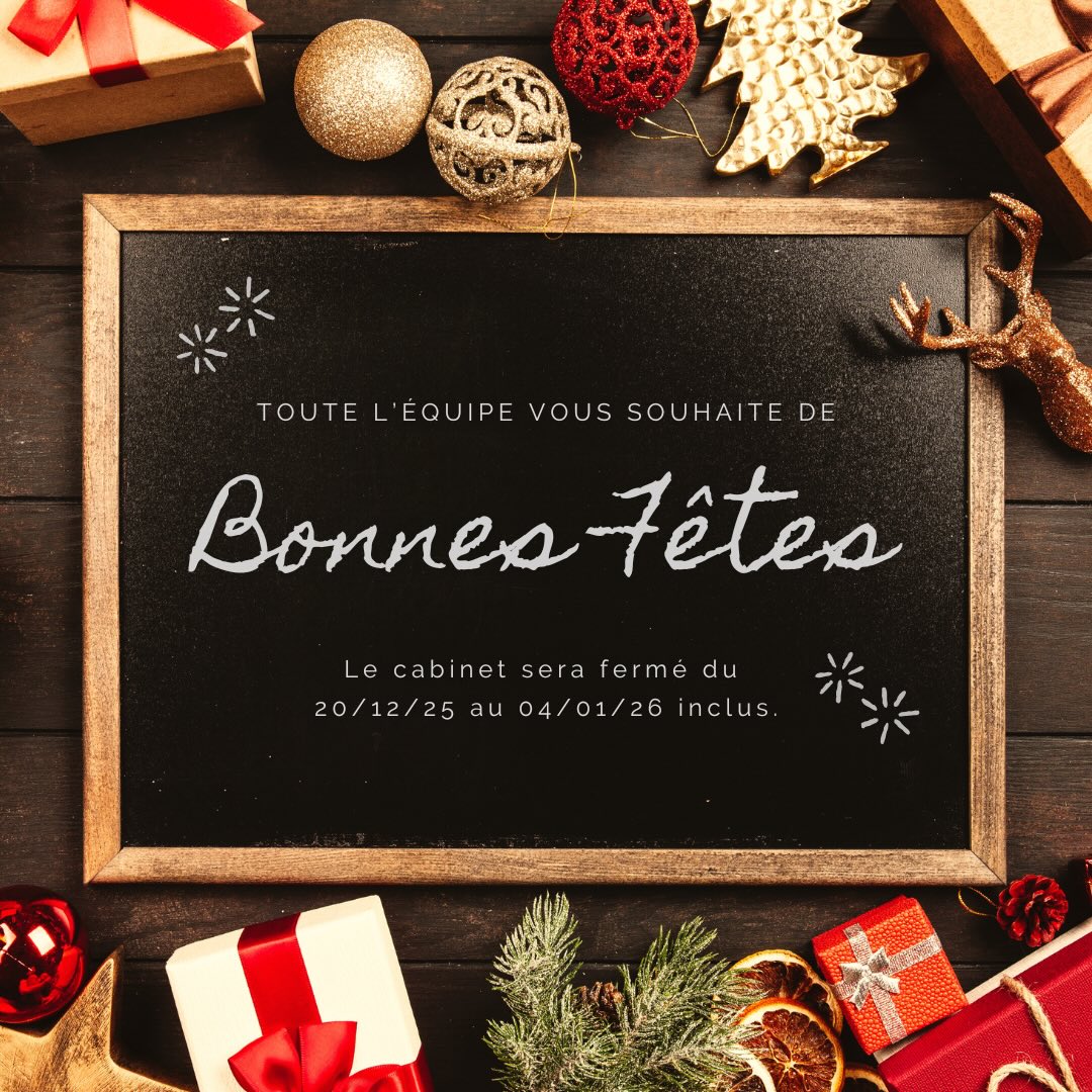Belles fêtes de fin d’année de la part de toute l’équipe du cabinet dentaire de l’Étoile ! Nous revenons le 5 janvier 2026 #cabinetdentaire #cabinetdentairedeletoile #noel2025 #drmontaufier #drglikpo #greasque