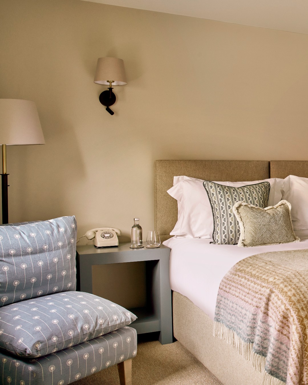 The ground floor courtyard rooms are just steps from the main hotel. Each room features a super king-size bed, sleek en-suite, and large windows that fill the space with natural light.
Bring your four-legged friend along - these dog-friendly rooms let your pup enjoy the Cotswolds getaway too.