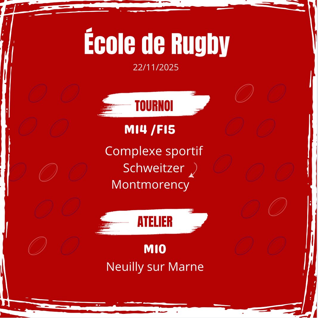 WEEK-END DE MATCHS 🔥
Ce week-end, plusieurs de nos catégories seront sur les terrains — que ce soit à domicile 🏠 ou à l’extérieur 🚐.
Nos joueurs et joueuses sont prêts à tout donner pour porter fièrement les couleurs du club
📅 Venez nombreux les encourager, que ce soit au bord du terrain ou en pensée !
Votre soutien fait toute la différence 🙌
#rugbypourtous #touspourpantin