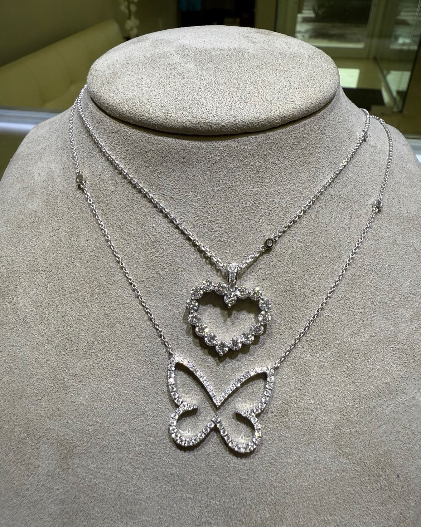 The holidays are upon us! Beautiful everyday necklaces with hearts and butterflies, timeless classics.#holidaygiftideas #diamondnecklaces #18kgoldjewelry #jeweryaddict #jewelrylovers #alperjewelry