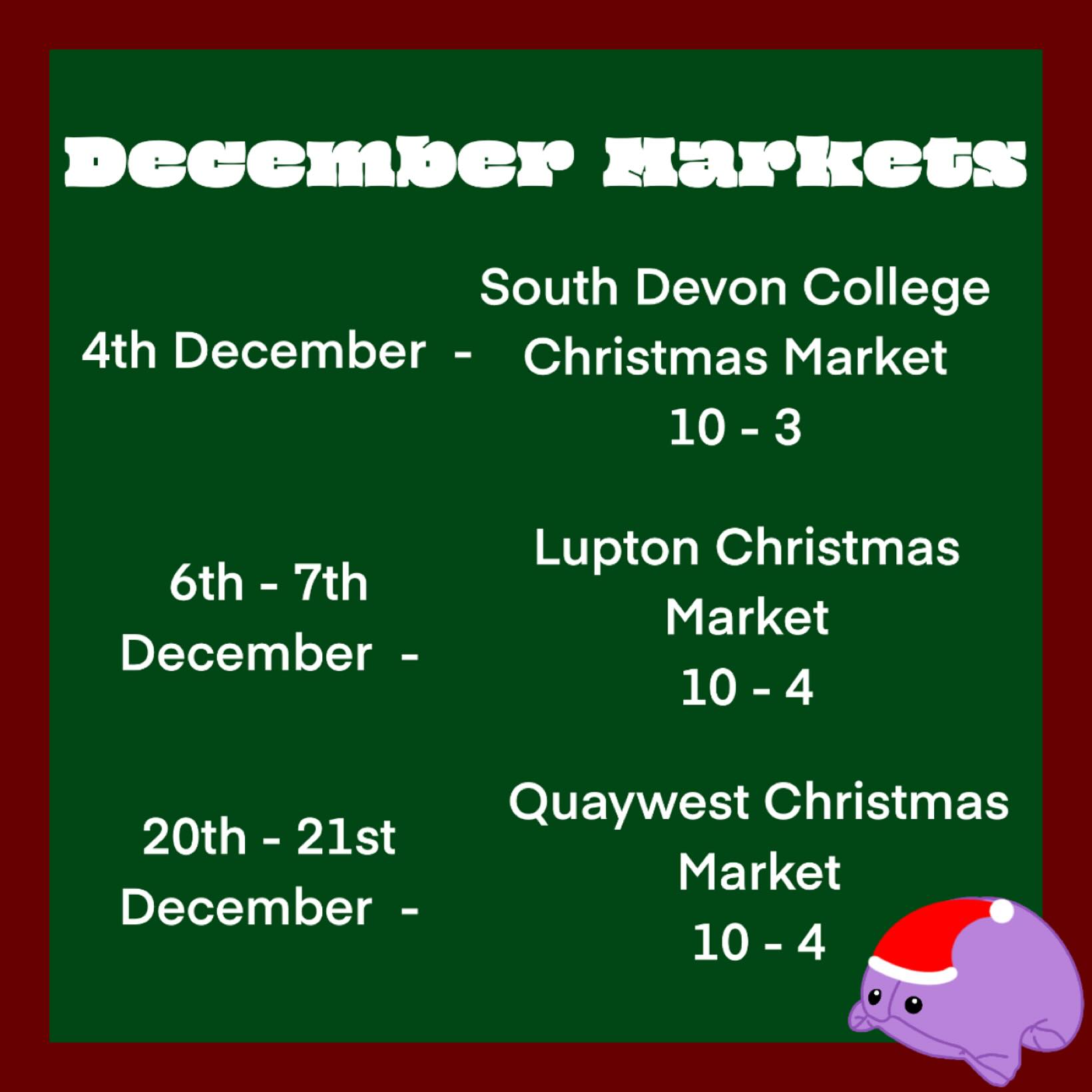 Upcoming December markets
Edit: The market at Quaywest has now changed to 11:30 - 6:30
#christmas #markets #decembermarket #christmasmarket #christmasmarket2025 #market #artstall #plushies #illustration #illustrationartist #art #artist #artistsoninstagram #artwork #artofinstagram